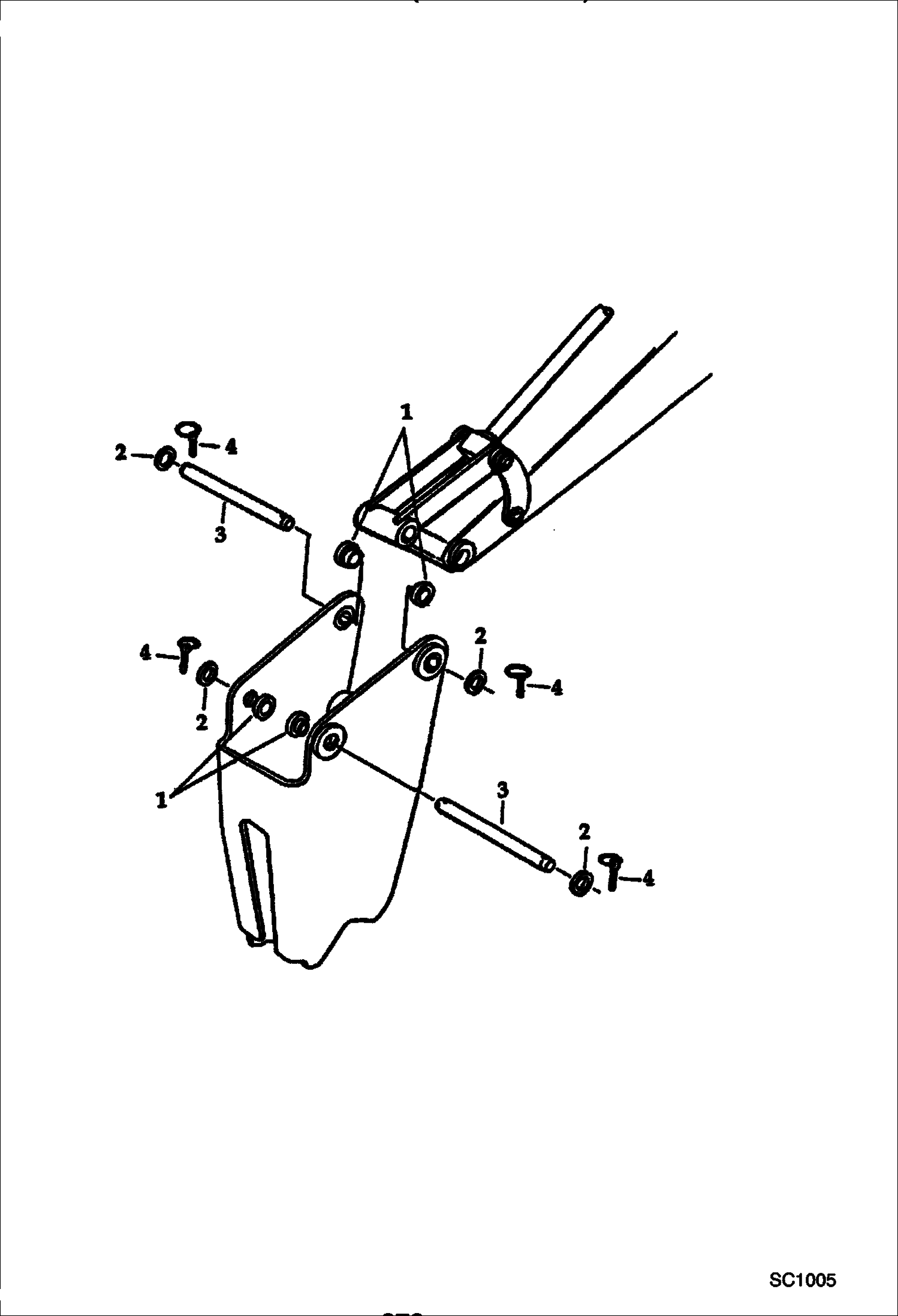 Схема запчастей Bobcat 100 - HYDRAULIC BREAKER (2500) (Mounting Kit) STANLEY KITS