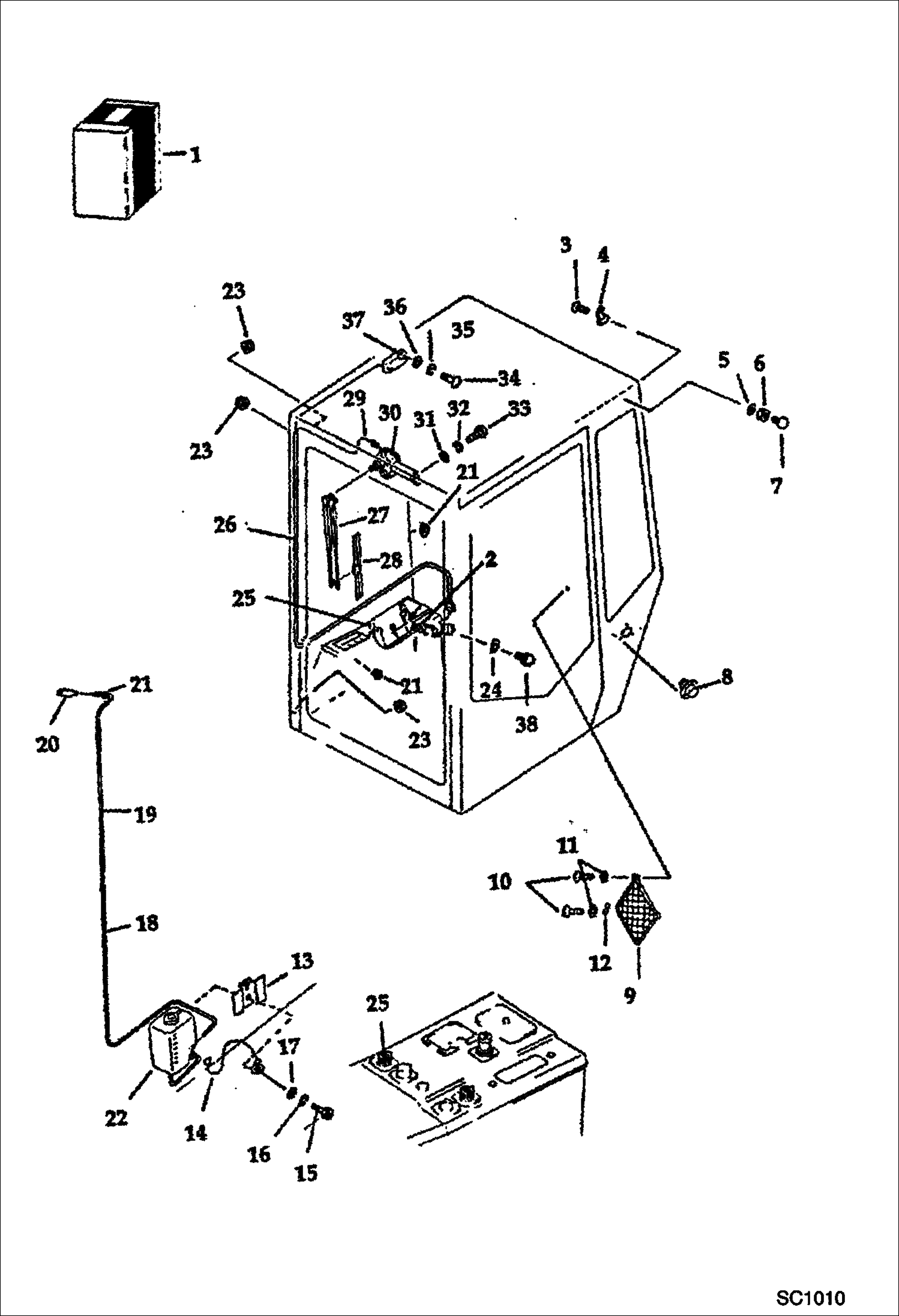 Схема запчастей Bobcat 76 - CAB ENCLOSURE ( 2of 2 ) ACCESSORIES & OPTIONS