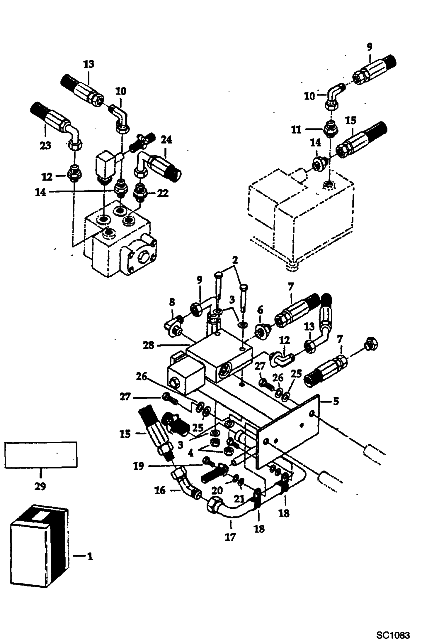 Схема запчастей Bobcat 76 - HYDRAULIC BREAKER (1250X) (Hydraulic Circuitry) ACCESSORIES & OPTIONS