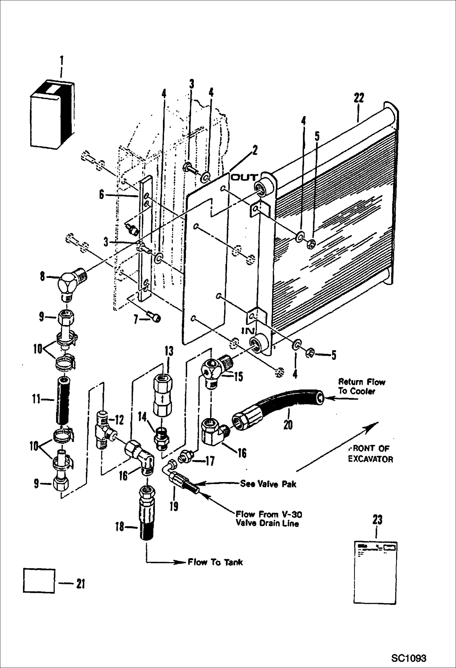 Схема запчастей Bobcat 116 - HYDRAULIC BREAKER (Cooler) ACCESSORIES & OPTIONS