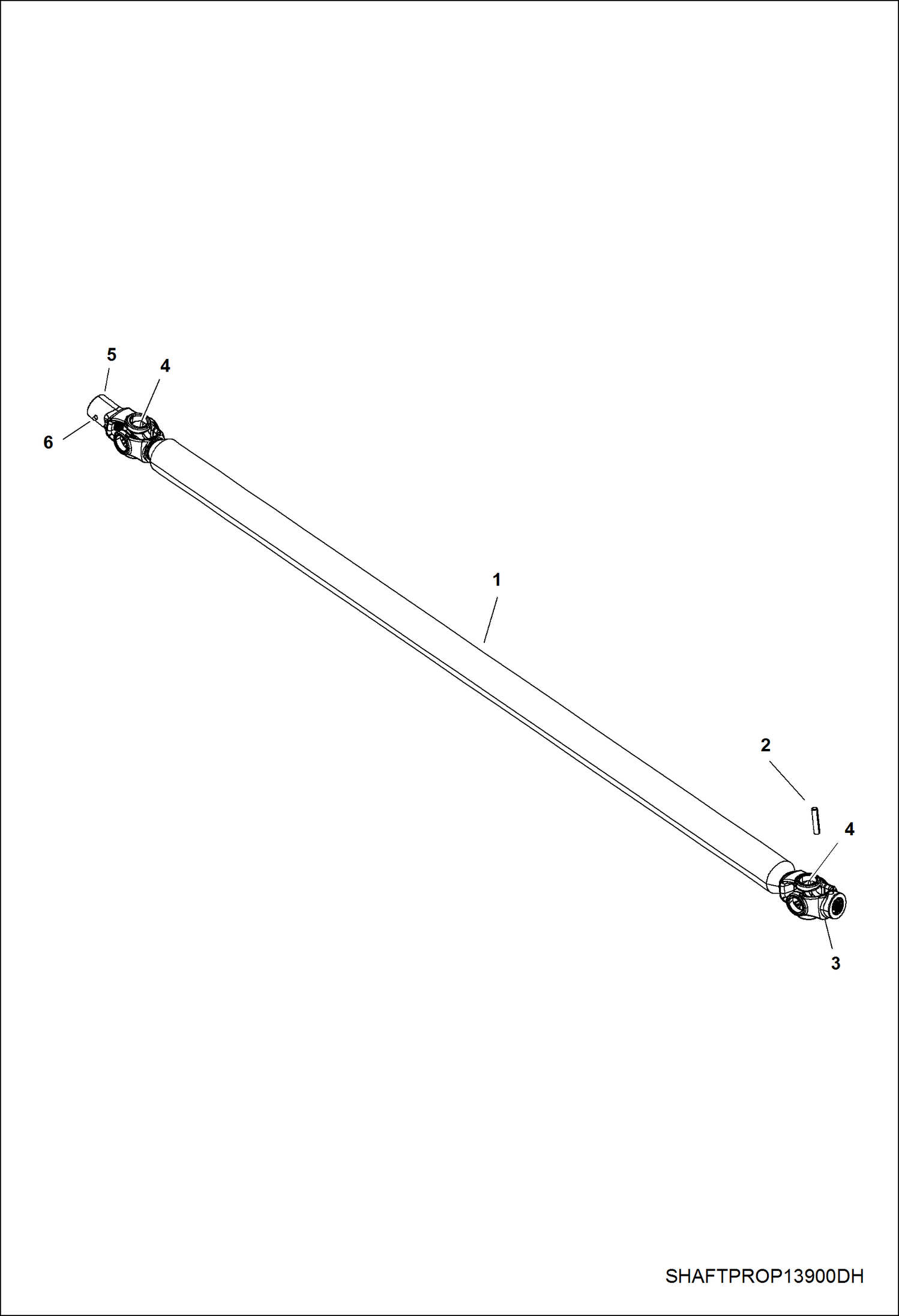 Схема запчастей Bobcat 3600 - DRIVE TRAIN, FRONT PROP SHAFT DRIVE TRAIN