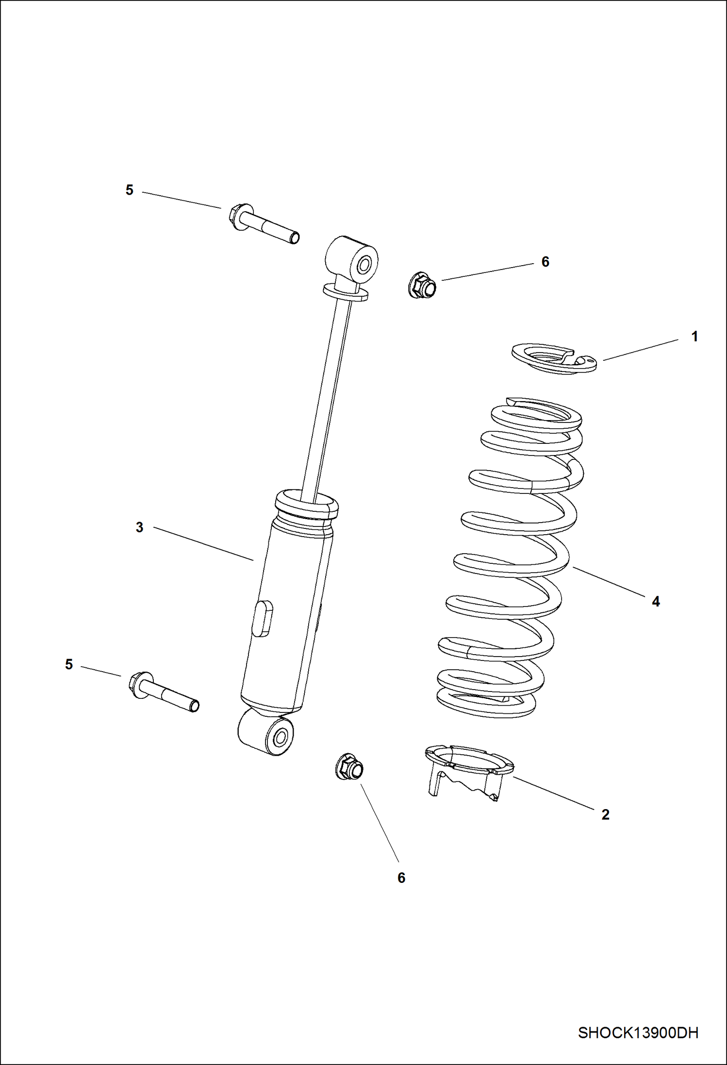 Схема запчастей Bobcat 3600 - SUSPENSION, FRONT SHOCK STEERING & SUSPENSION