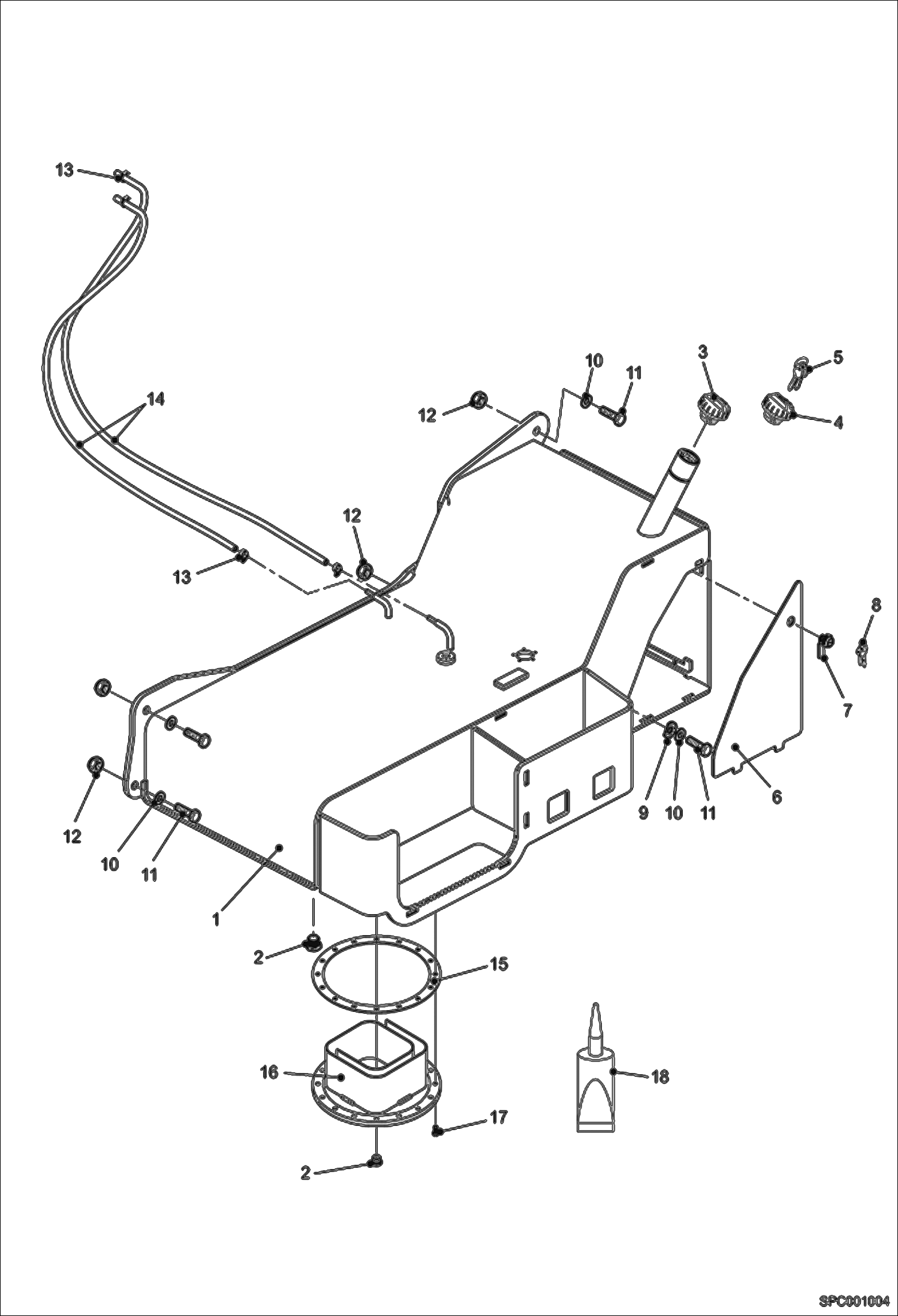 Схема запчастей Bobcat T40140 - ENGINE & ATTACHING PARTS (Fuel System) POWER UNIT