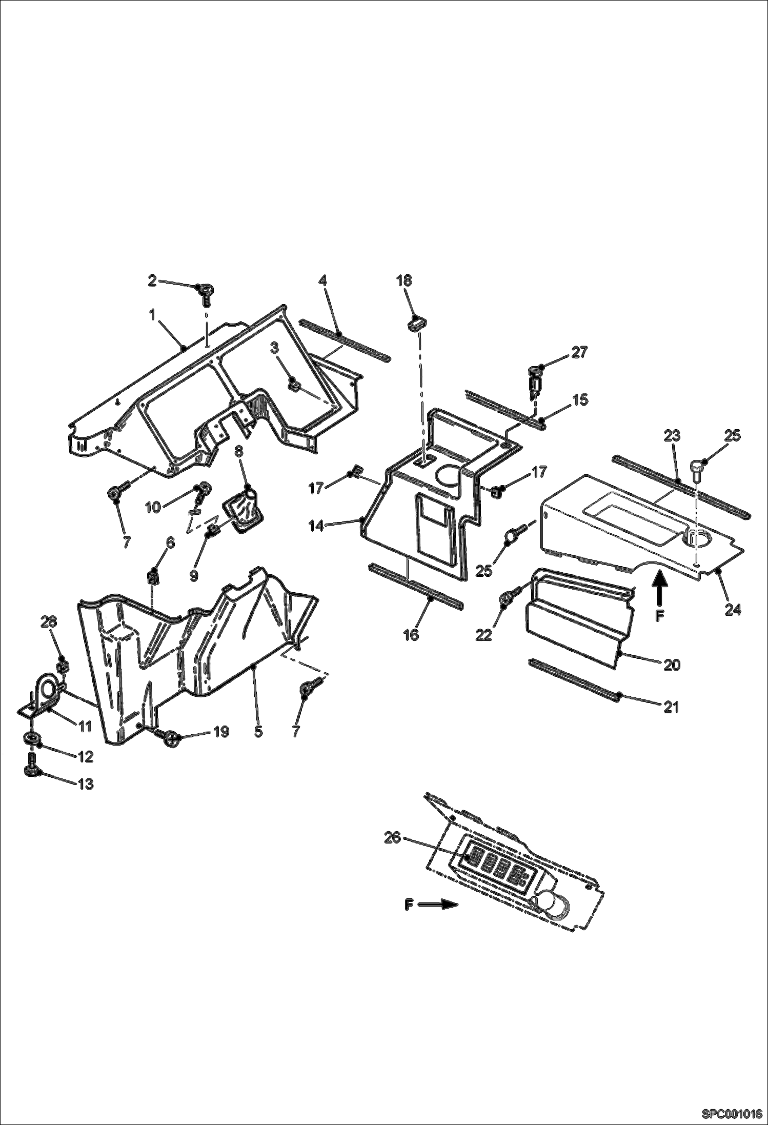 Схема запчастей Bobcat T35120L - COWLING INSTALLATION (S/N A8GS11001 - 12999) MAIN FRAME