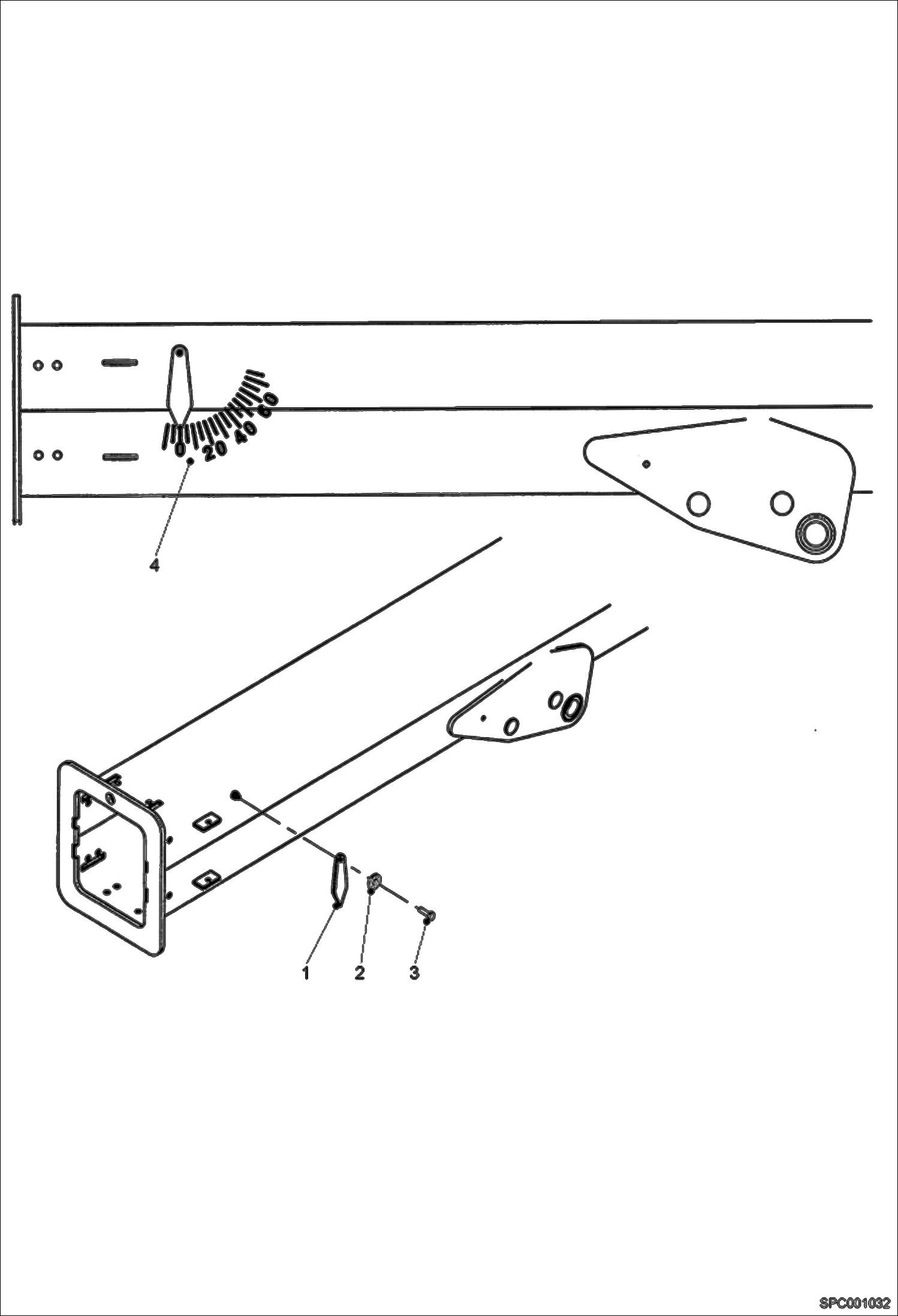 Схема запчастей Bobcat V723 - BOOM ANGLE INDICATOR MAIN FRAME