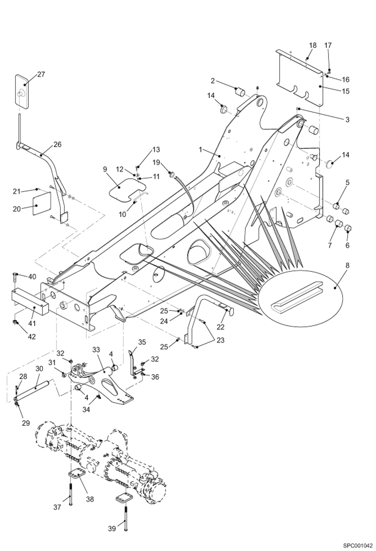 Схема запчастей Bobcat T35120L - FRAME MAIN FRAME