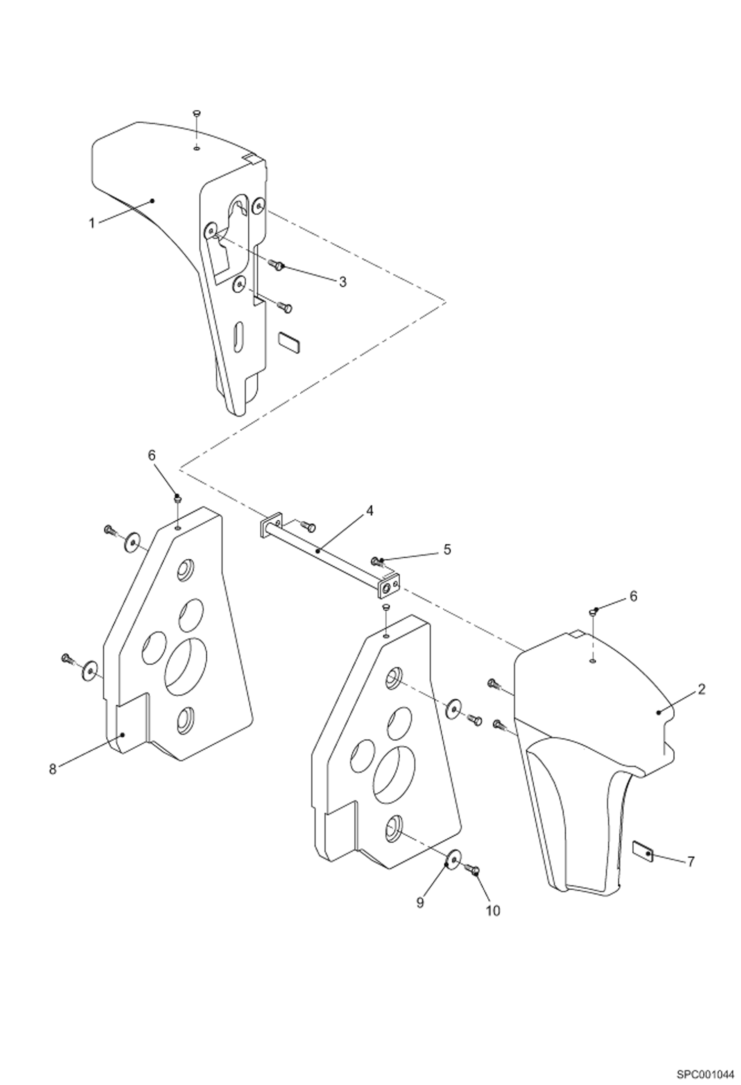 Схема запчастей Bobcat T35120SL - COUNTERWEIGHT MAIN FRAME