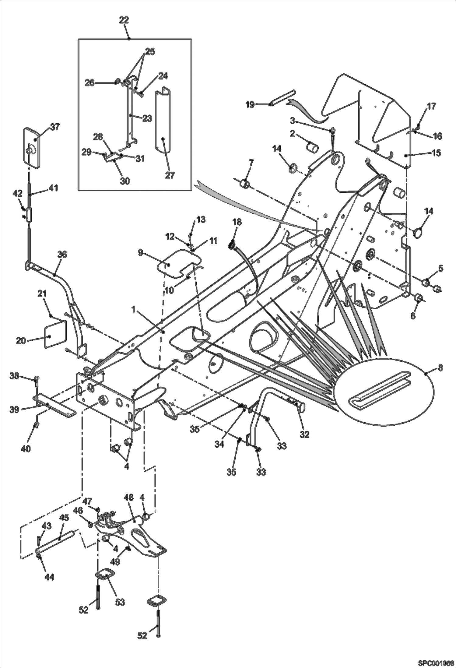 Схема запчастей Bobcat VR723 - FRAME MAIN FRAME