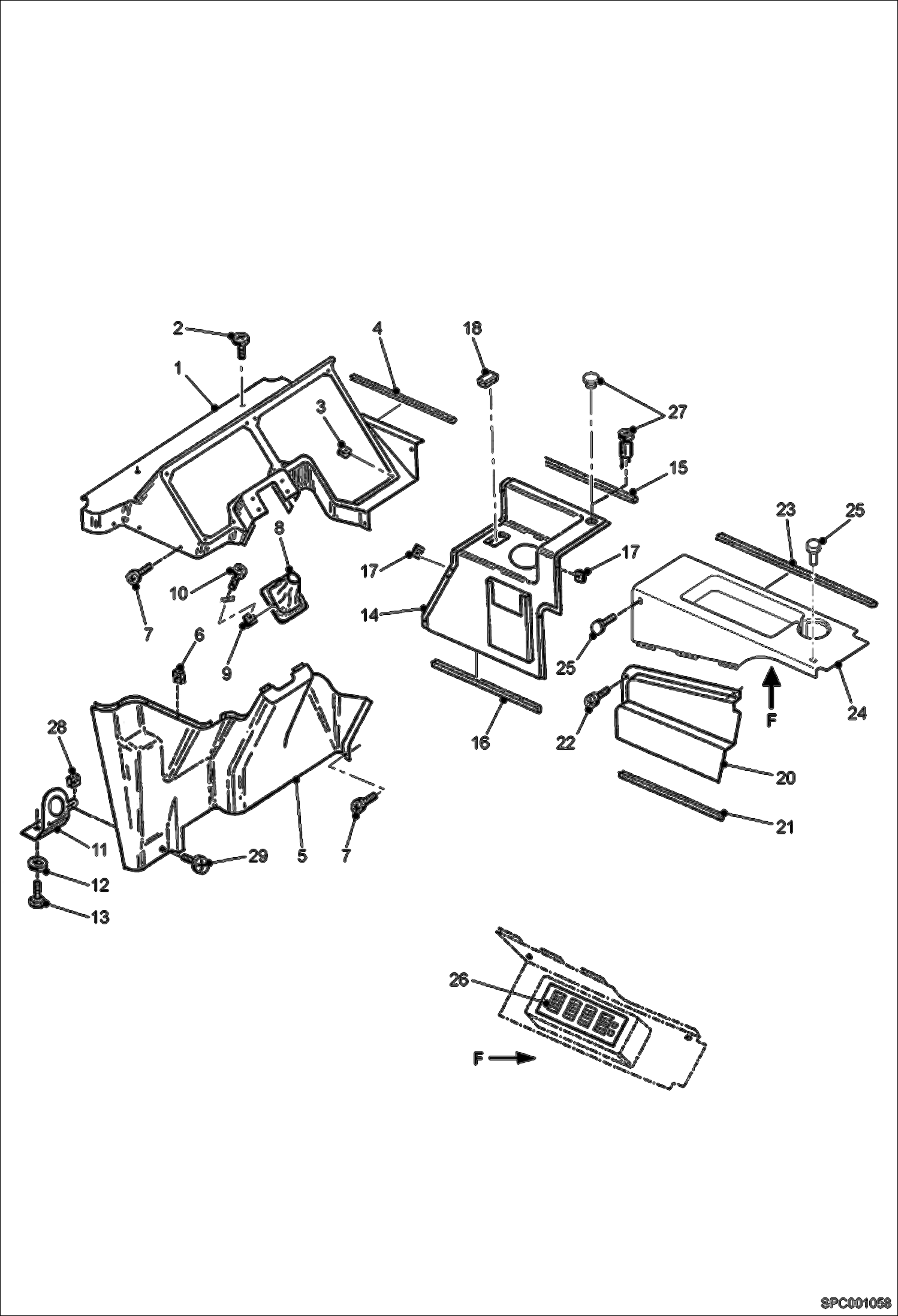 Схема запчастей Bobcat VR638 - COWLING INSTALLATION MAIN FRAME