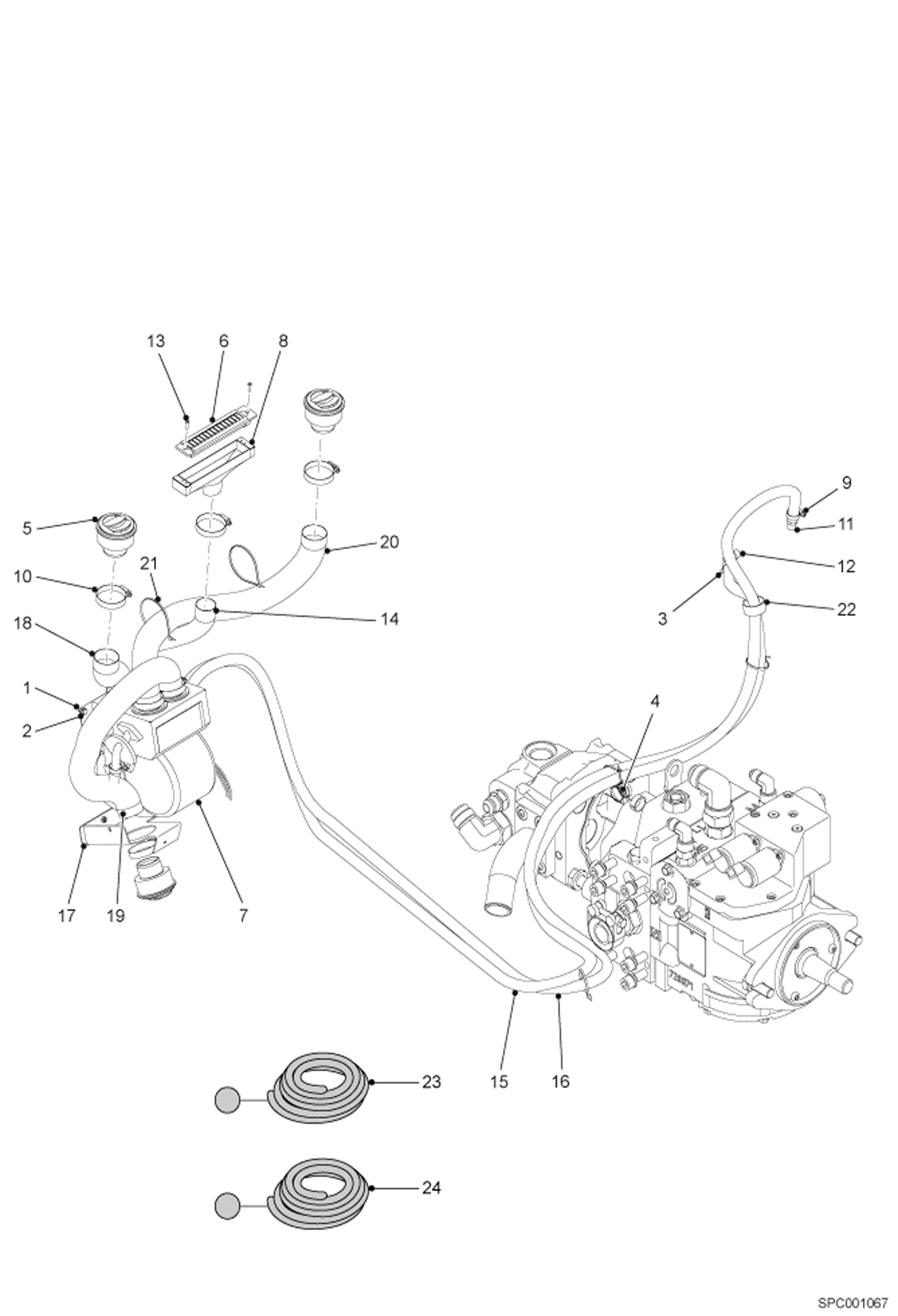 Схема запчастей Bobcat V417 - HEATING/VENTILATION (S/N A7MK11001 & Above) MAIN FRAME