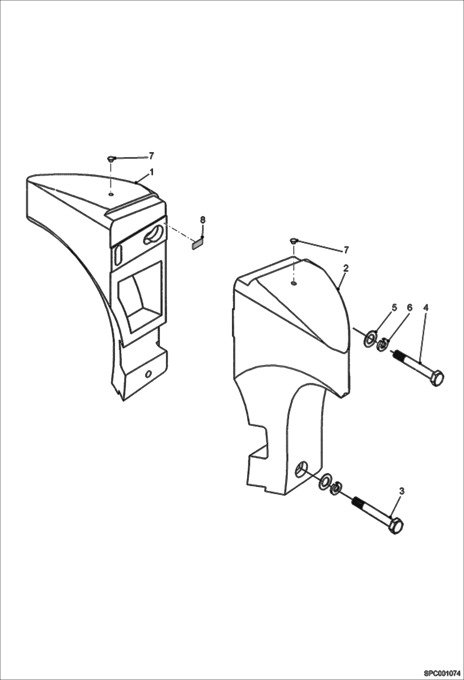 Схема запчастей Bobcat T2556 - COUNTERWEIGHT (S/N 363011001 - 12000) MAIN FRAME