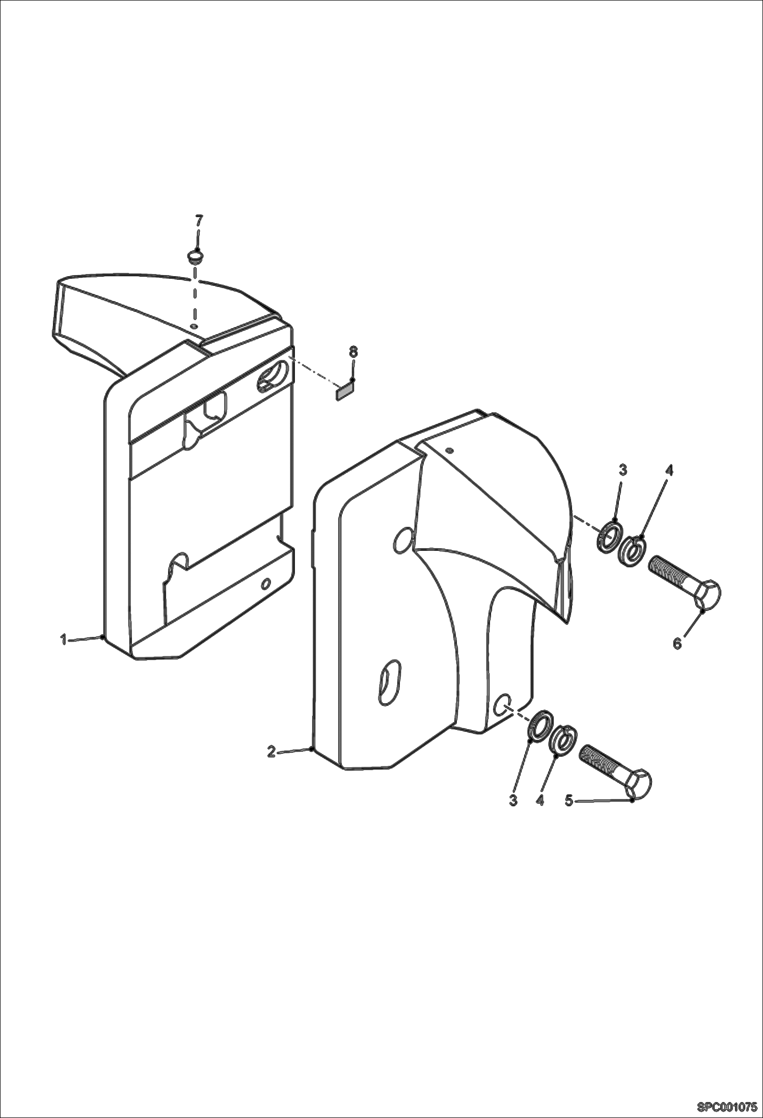 Схема запчастей Bobcat T2556 - COUNTERWEIGHT (S/N 363111001 - 12000) MAIN FRAME