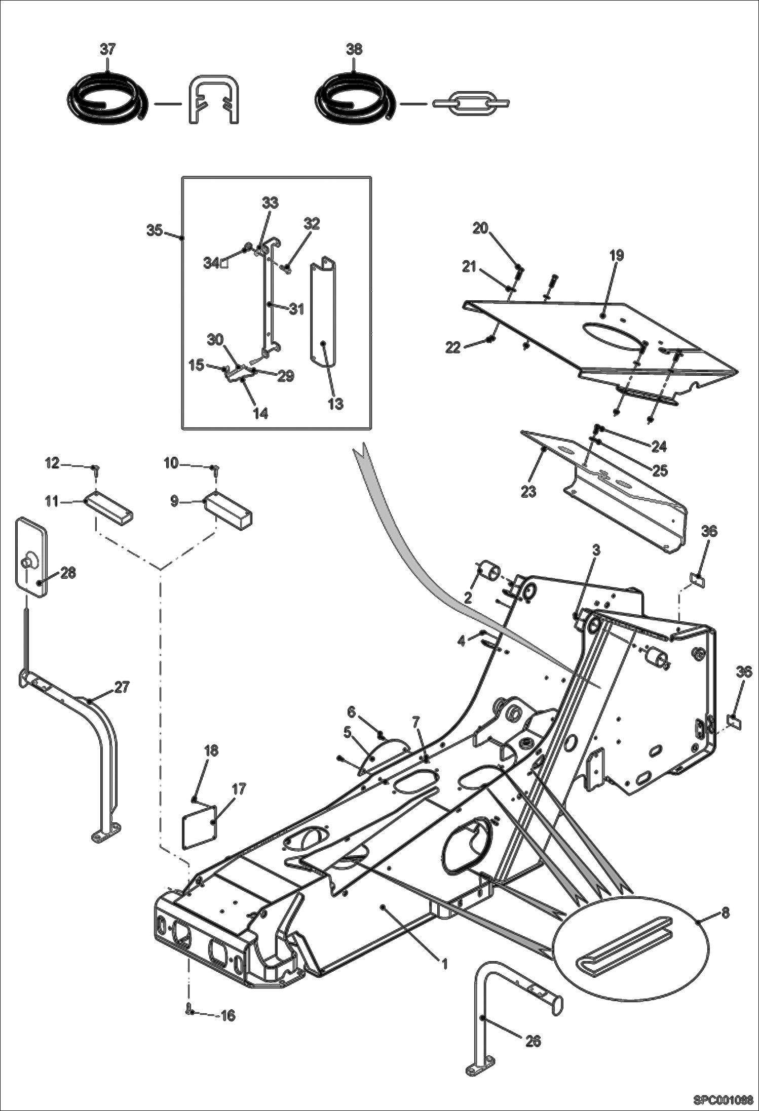 Схема запчастей Bobcat VR518 - FRAME MAIN FRAME