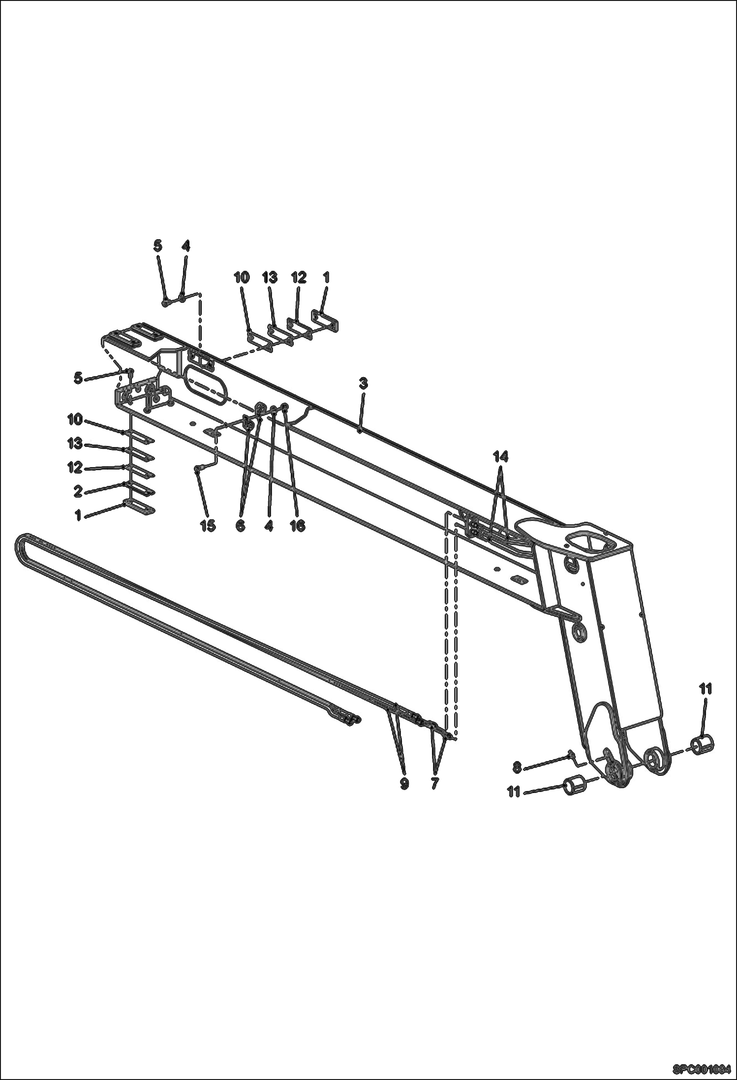 Схема запчастей Bobcat VR530C - END BOOM ASSY (S/N 366011001 - 11999, 366111001 - 11999) MAIN FRAME