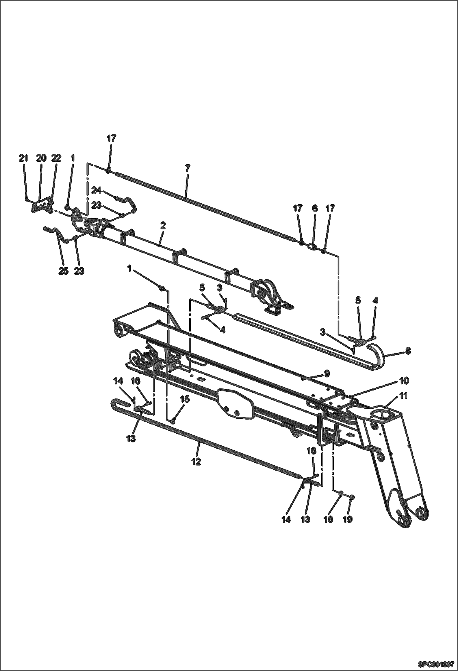 Схема запчастей Bobcat VR530C - BOOM INSTALLATION II (S/N 366011001 - 11999, 366111001 - 11999) MAIN FRAME