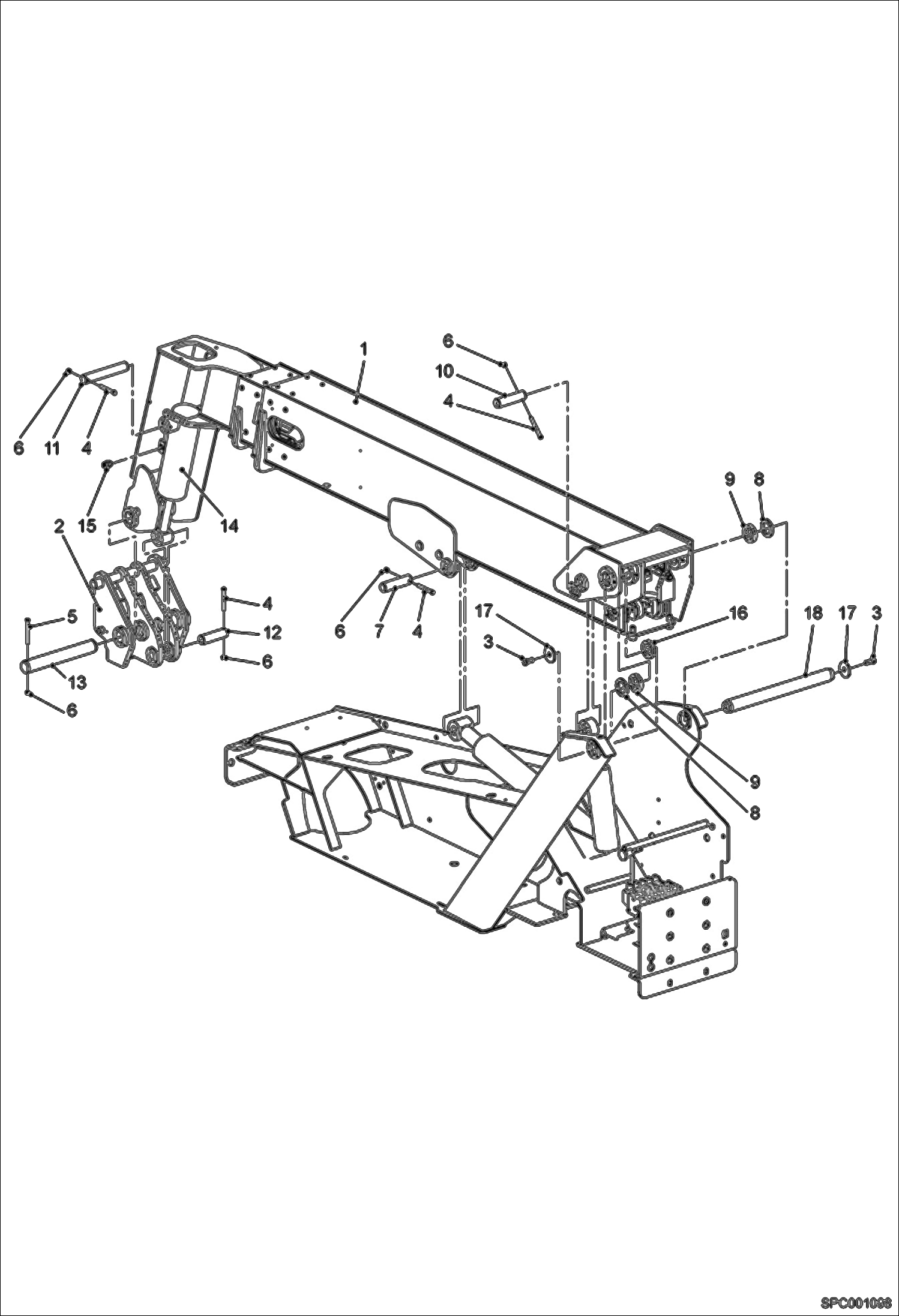 Схема запчастей Bobcat VR723 - BOOM INSTALLATION I (S/N 366011001 - 11999, 366111001 - 11999) MAIN FRAME