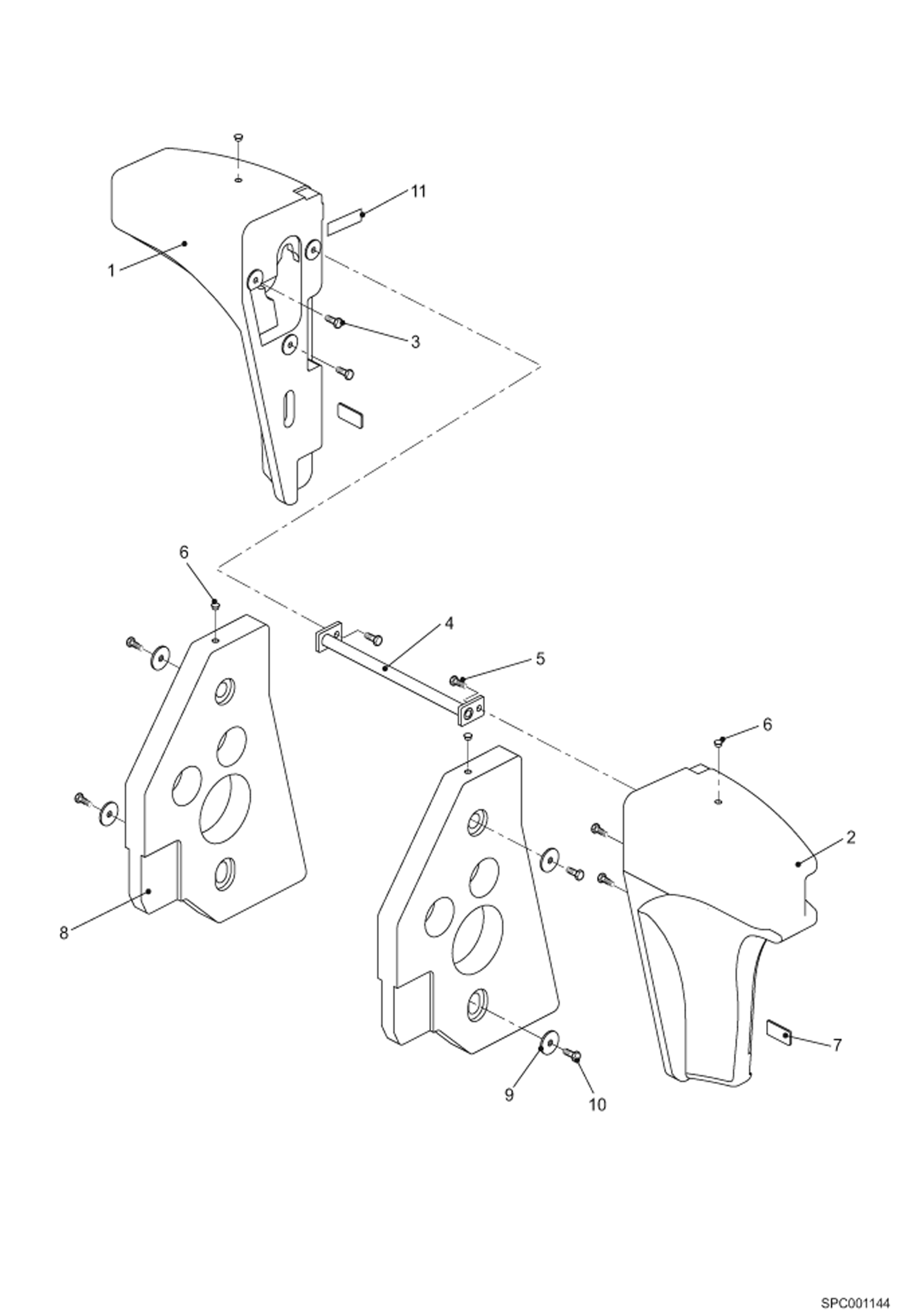 Схема запчастей Bobcat T35100SL - COUNTERWEIGHT MAIN FRAME