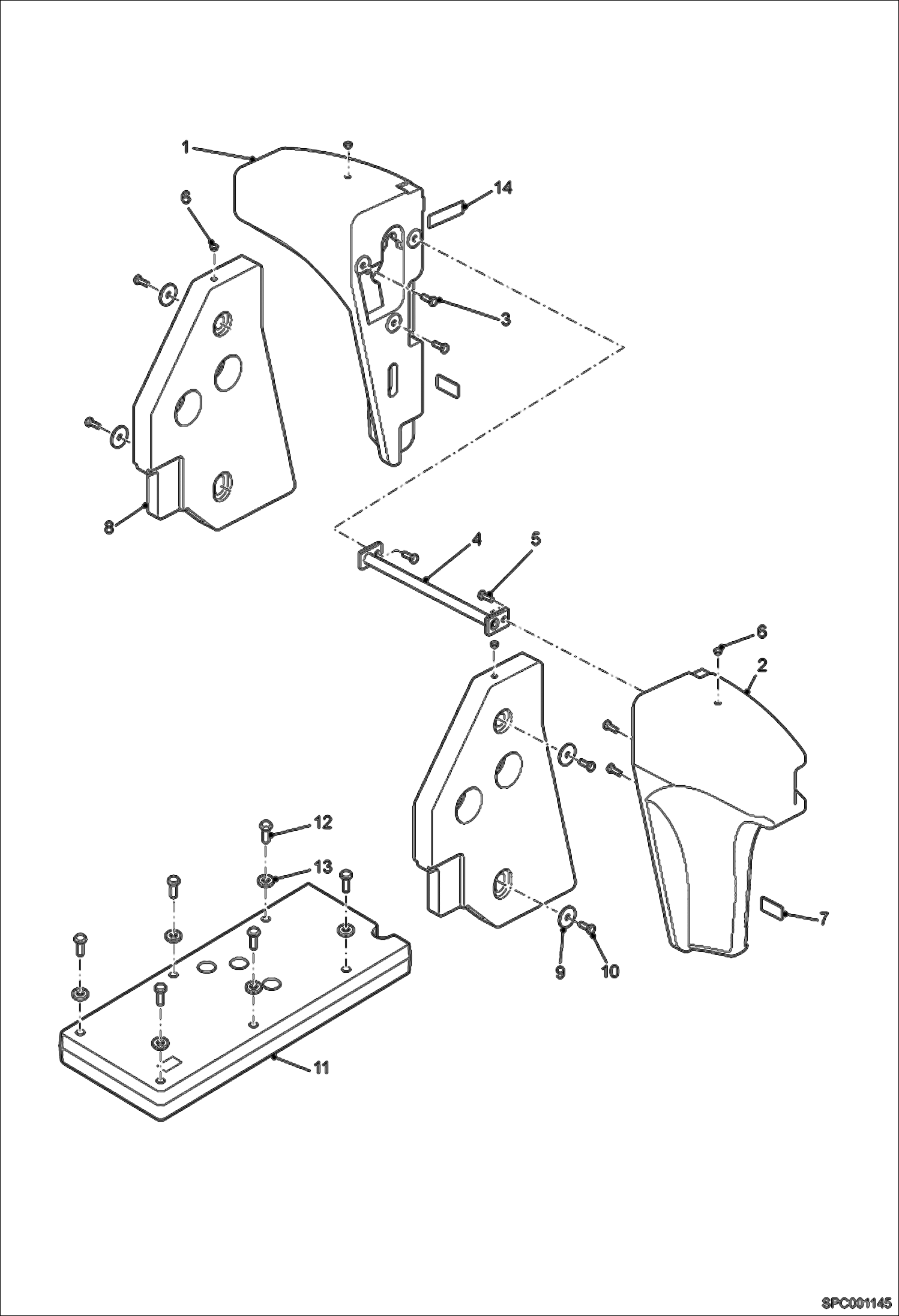 Схема запчастей Bobcat VR638 - COUNTERWEIGHT MAIN FRAME