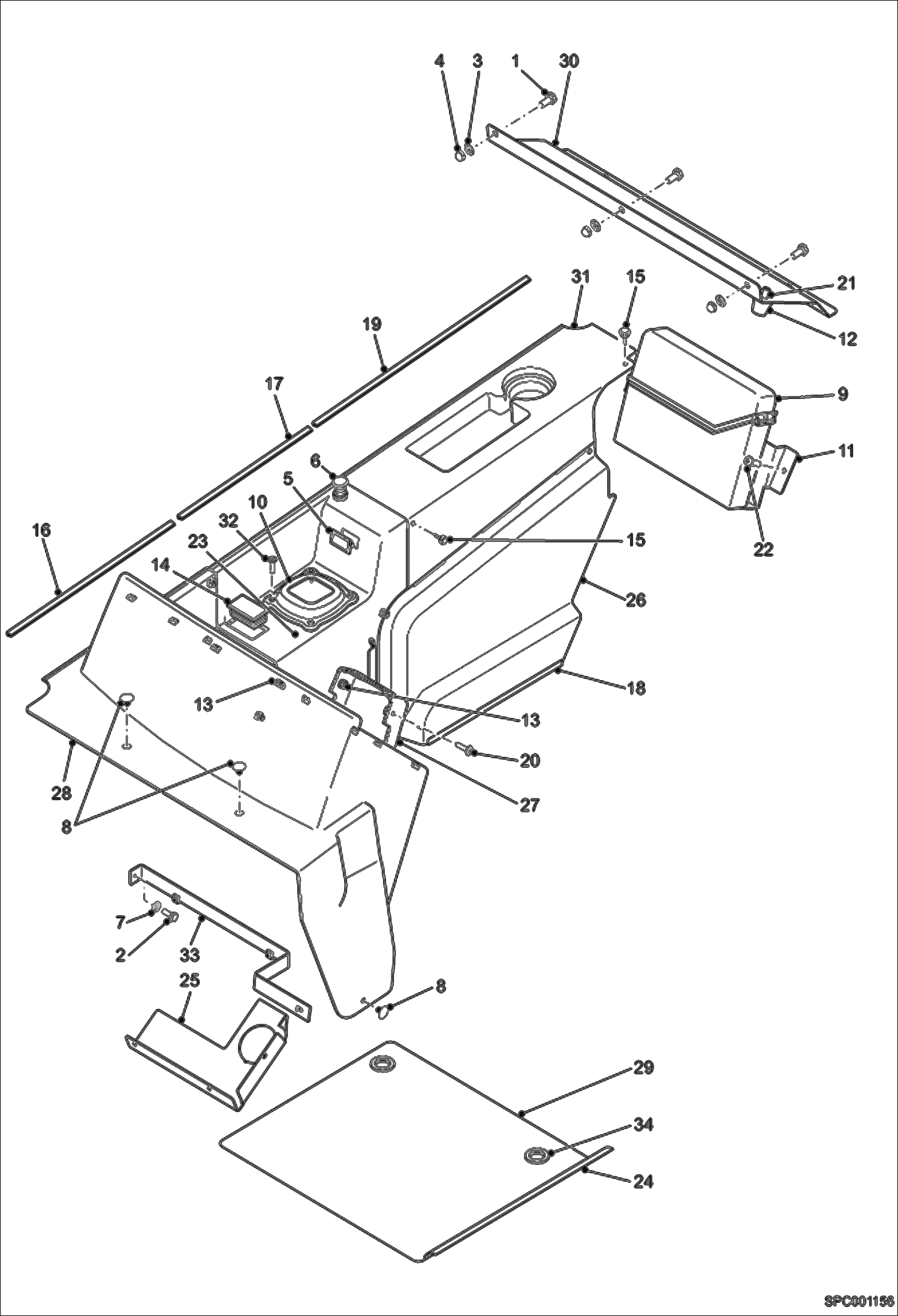 Схема запчастей Bobcat V417 - COWLING INSTALLATION (S/N AC1D11001 - 12999) MAIN FRAME