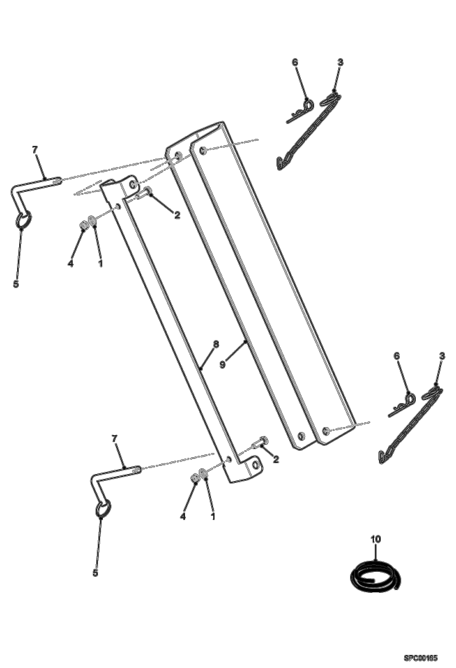 Схема запчастей Bobcat V417 - BOOM STOP MAIN FRAME