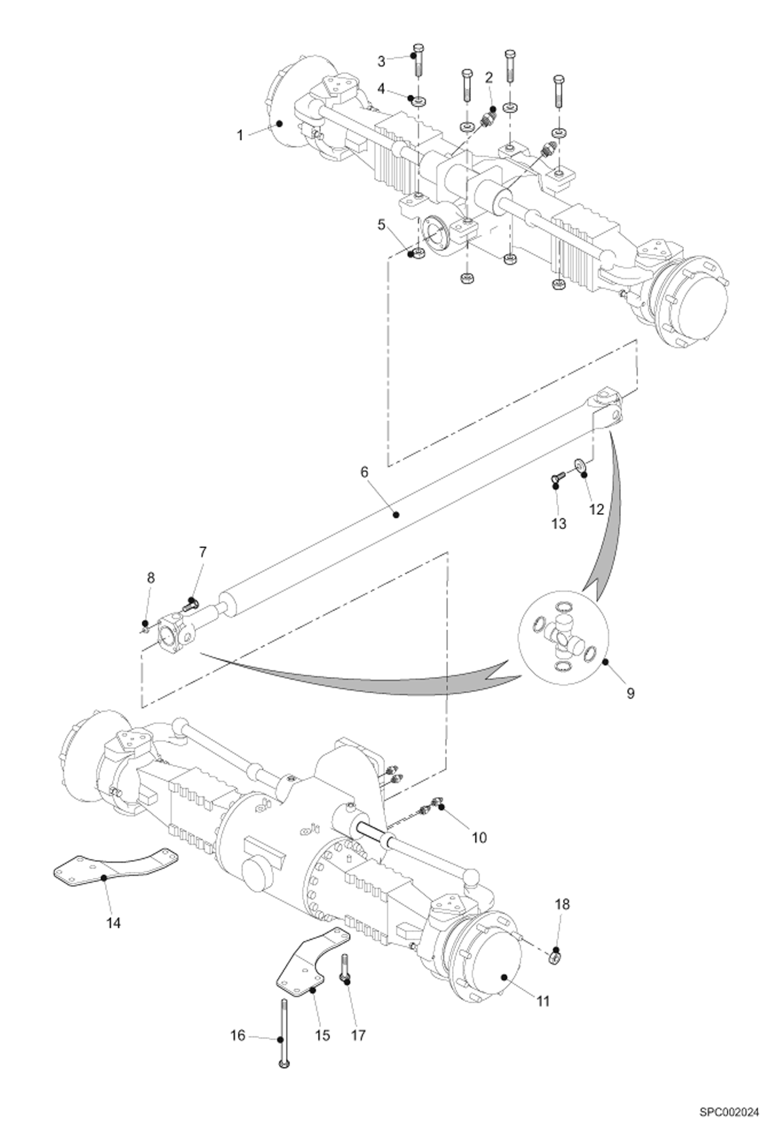 Схема запчастей Bobcat T2556 - AXLE INSTALLATION DRIVE SYSTEM