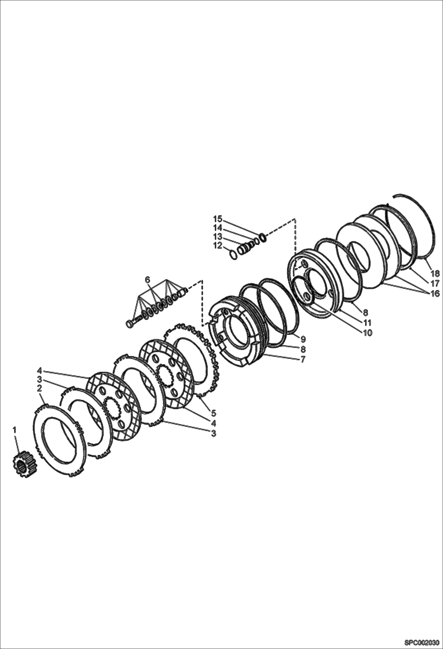 Схема запчастей Bobcat T2556 - BRAKES - FRONT AXLE DRIVE SYSTEM