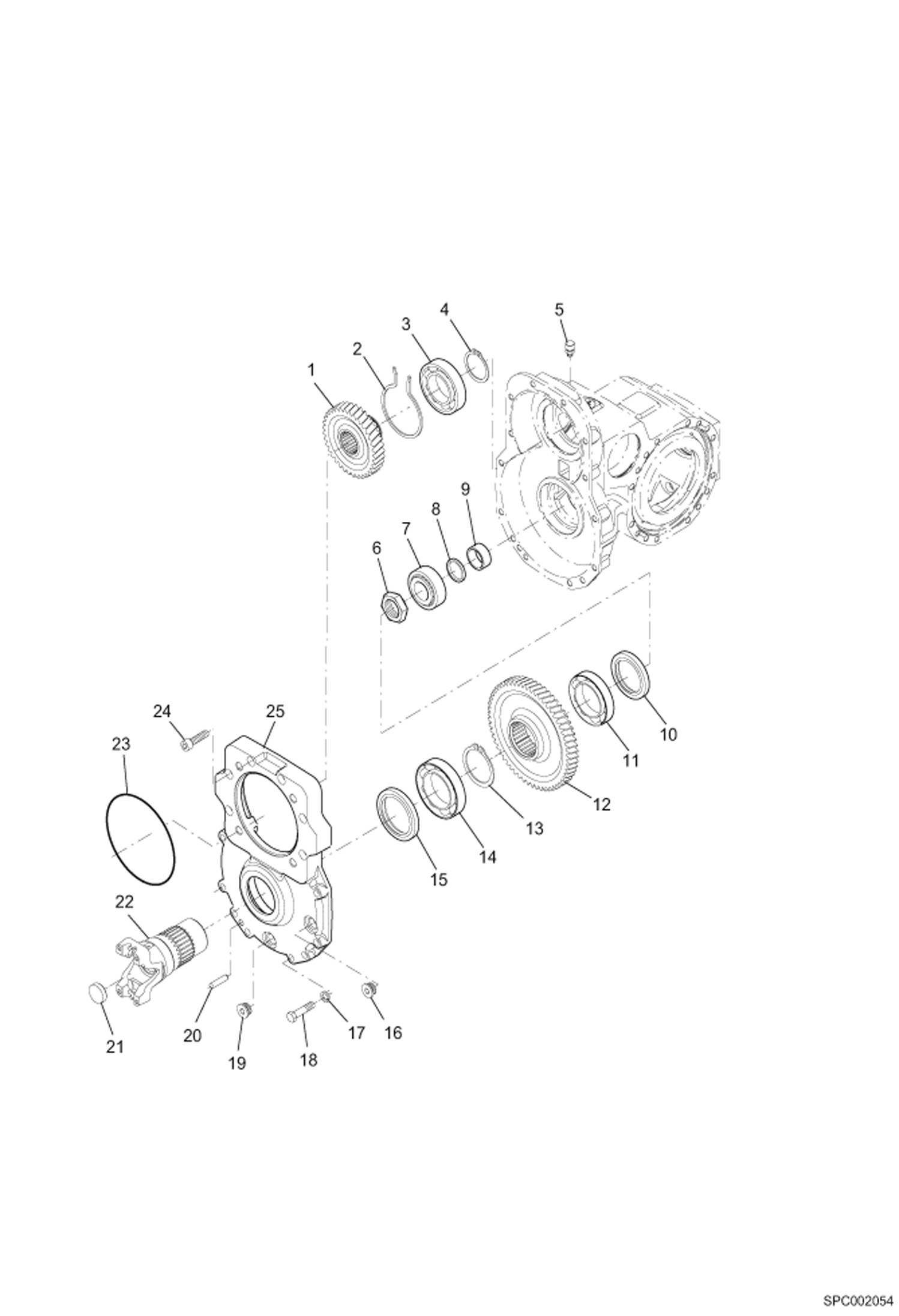 Схема запчастей Bobcat T2556 - REDUCER BOX - FRONT AXLE (S/N 363012001 - 12500, 363112001 - 12500) DRIVE SYSTEM