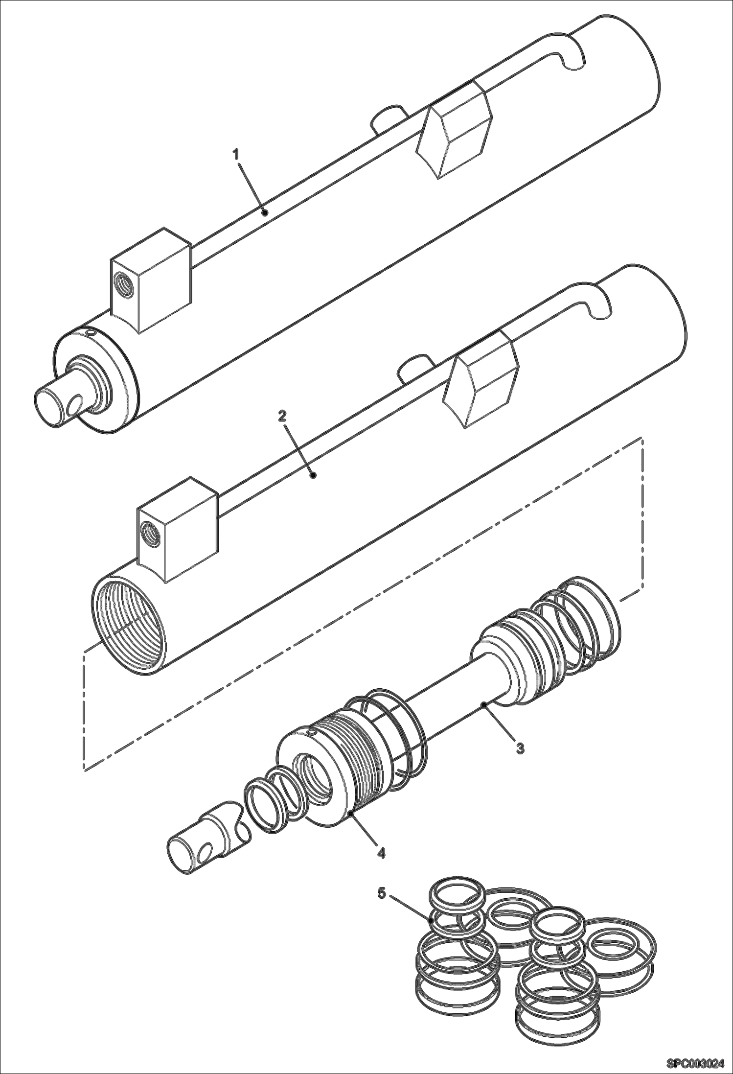 Схема запчастей Bobcat T40140 - QUICK ATTACH CYLINDER (Vendor Partnumber 92420.9) HYDRAULIC SYSTEM