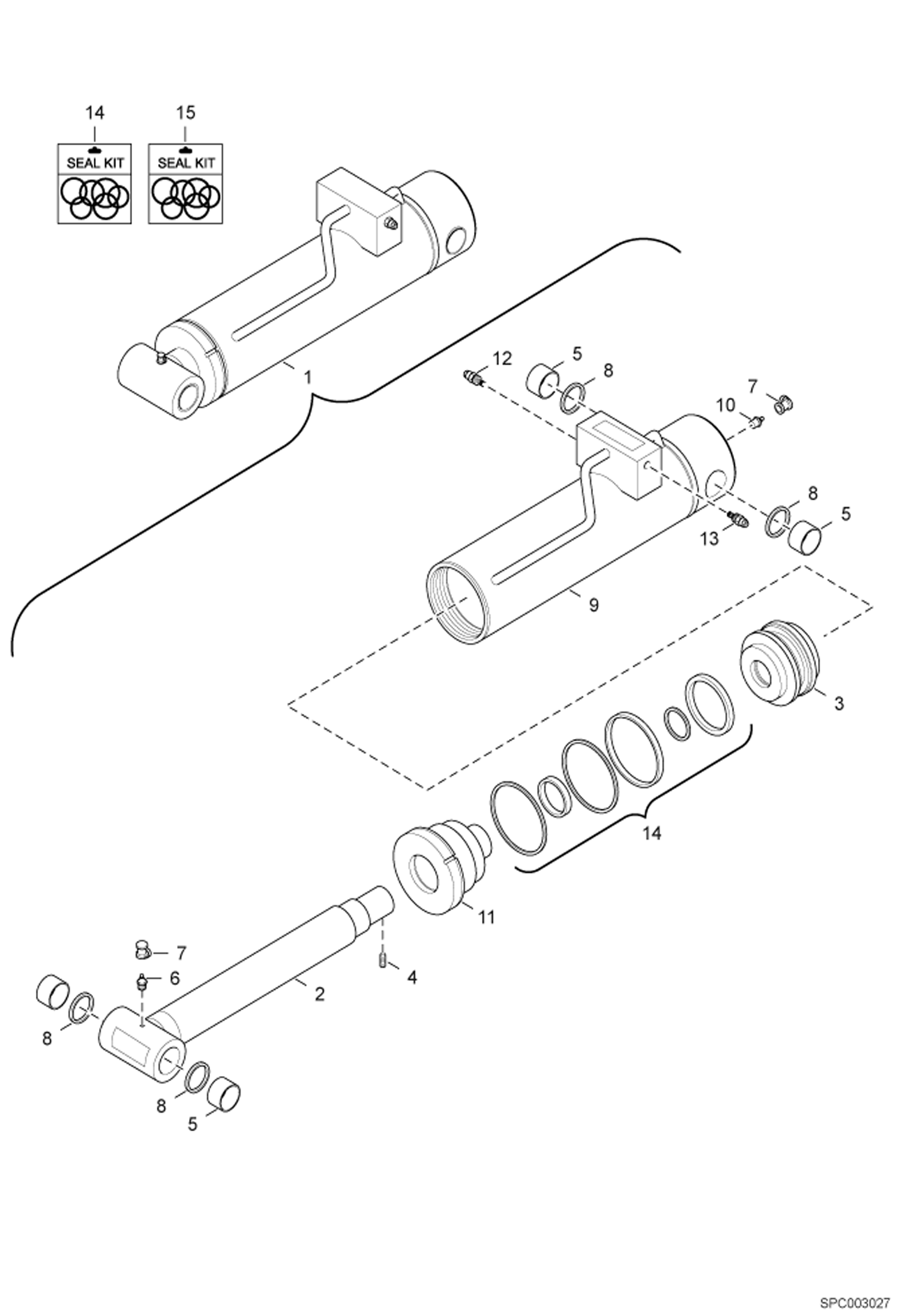 Схема запчастей Bobcat T35120SL - STABILIZER CYLINDER (Vendor Partnumber 6914550) HYDRAULIC SYSTEM