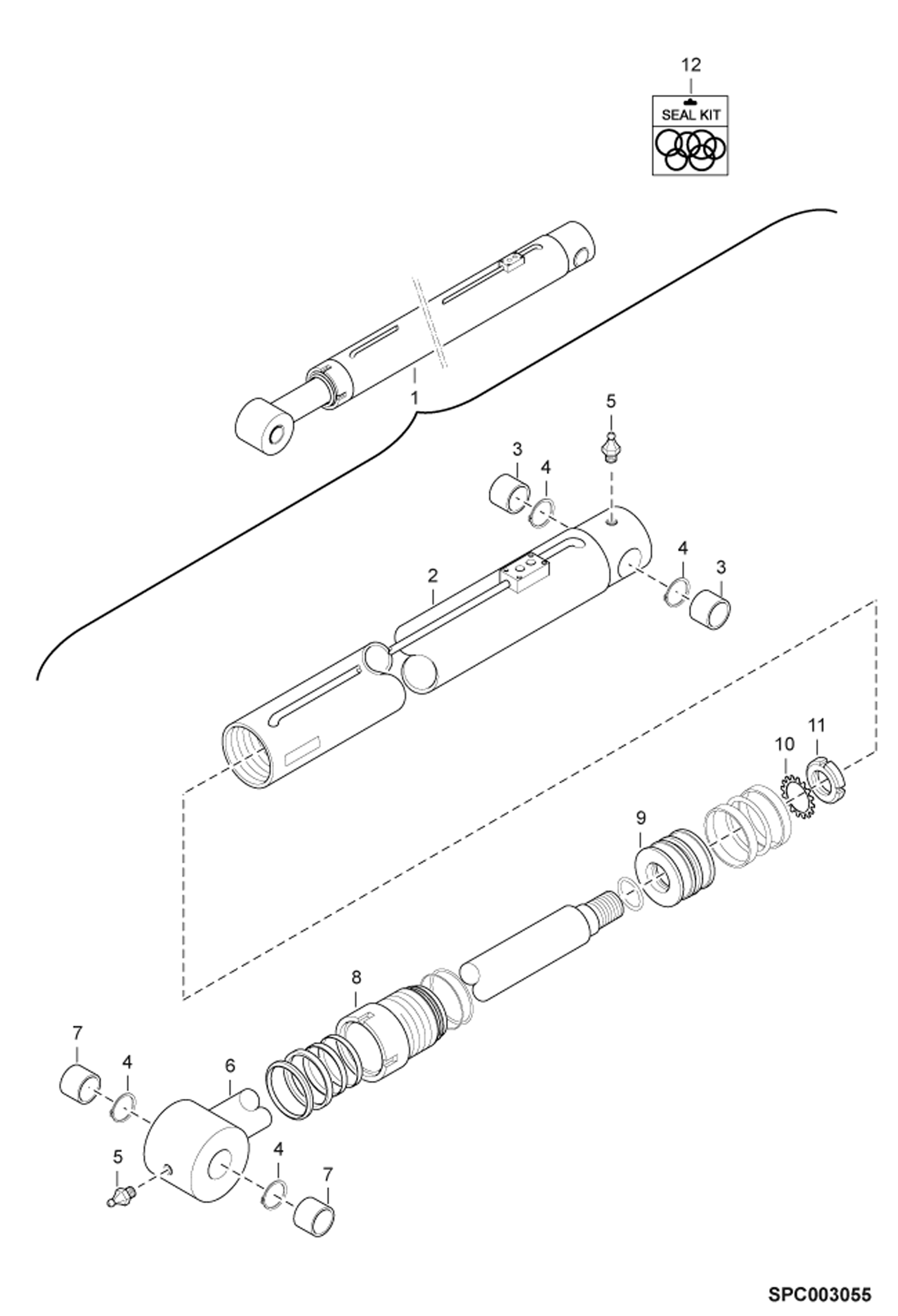 Схема запчастей Bobcat V723 - LIFT CYLINDER HYDRAULIC SYSTEM