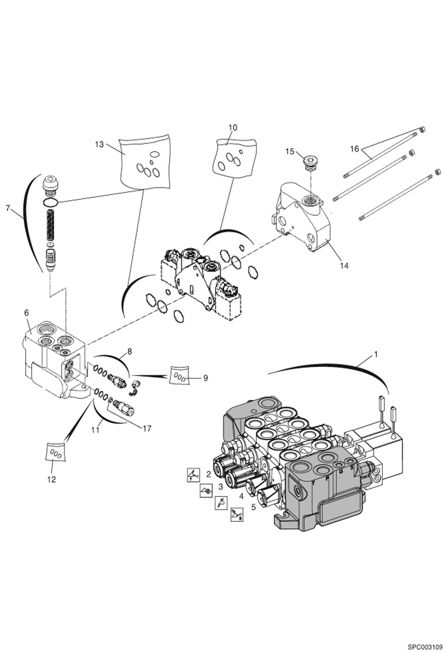 Схема запчастей Bobcat VR723 - HYDRAULIC CONTROL VALVE (Assy) HYDRAULIC SYSTEM