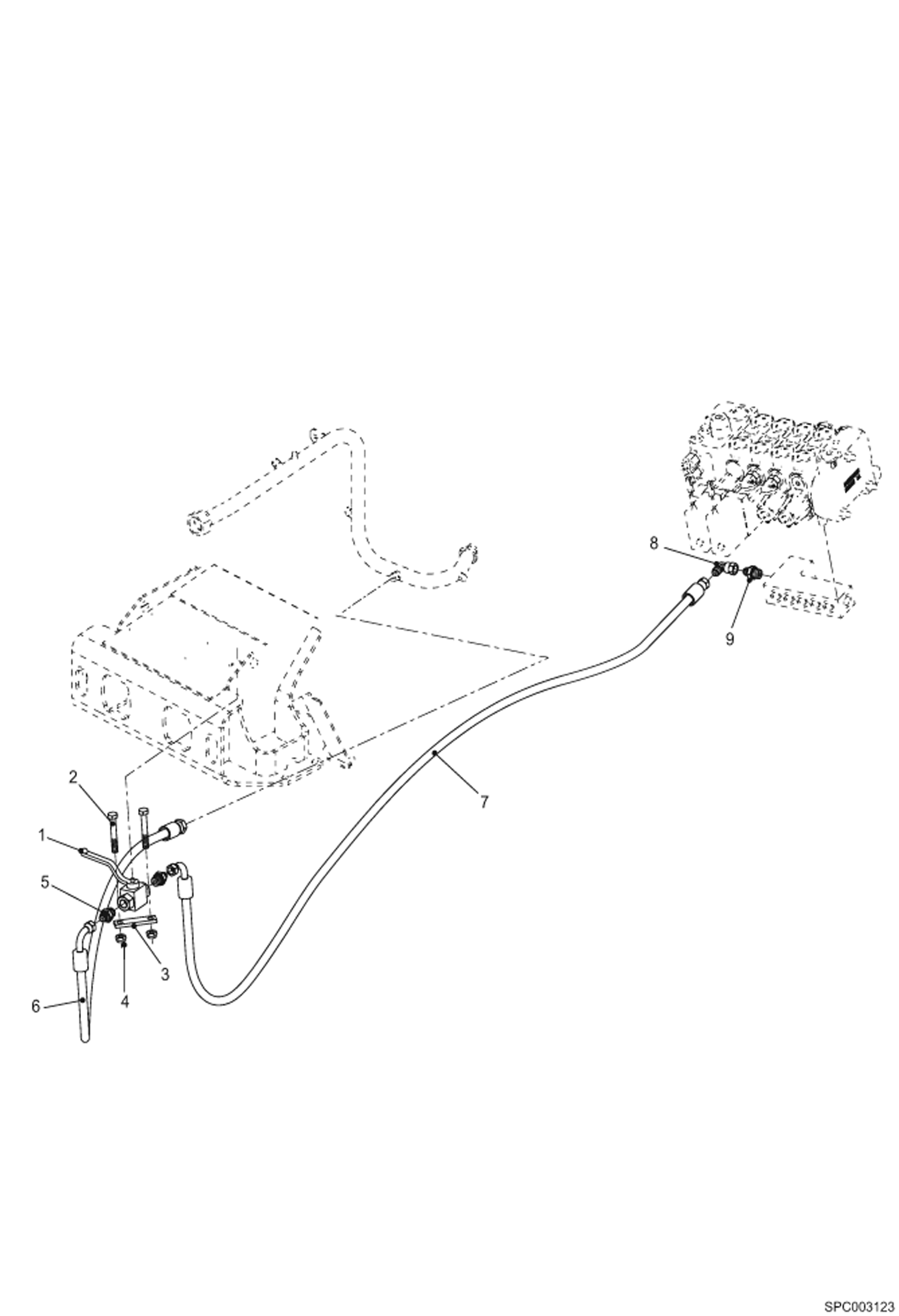 Схема запчастей Bobcat T2556 - BOOM DECOMPRESSION CIRCUIT HYDRAULIC SYSTEM