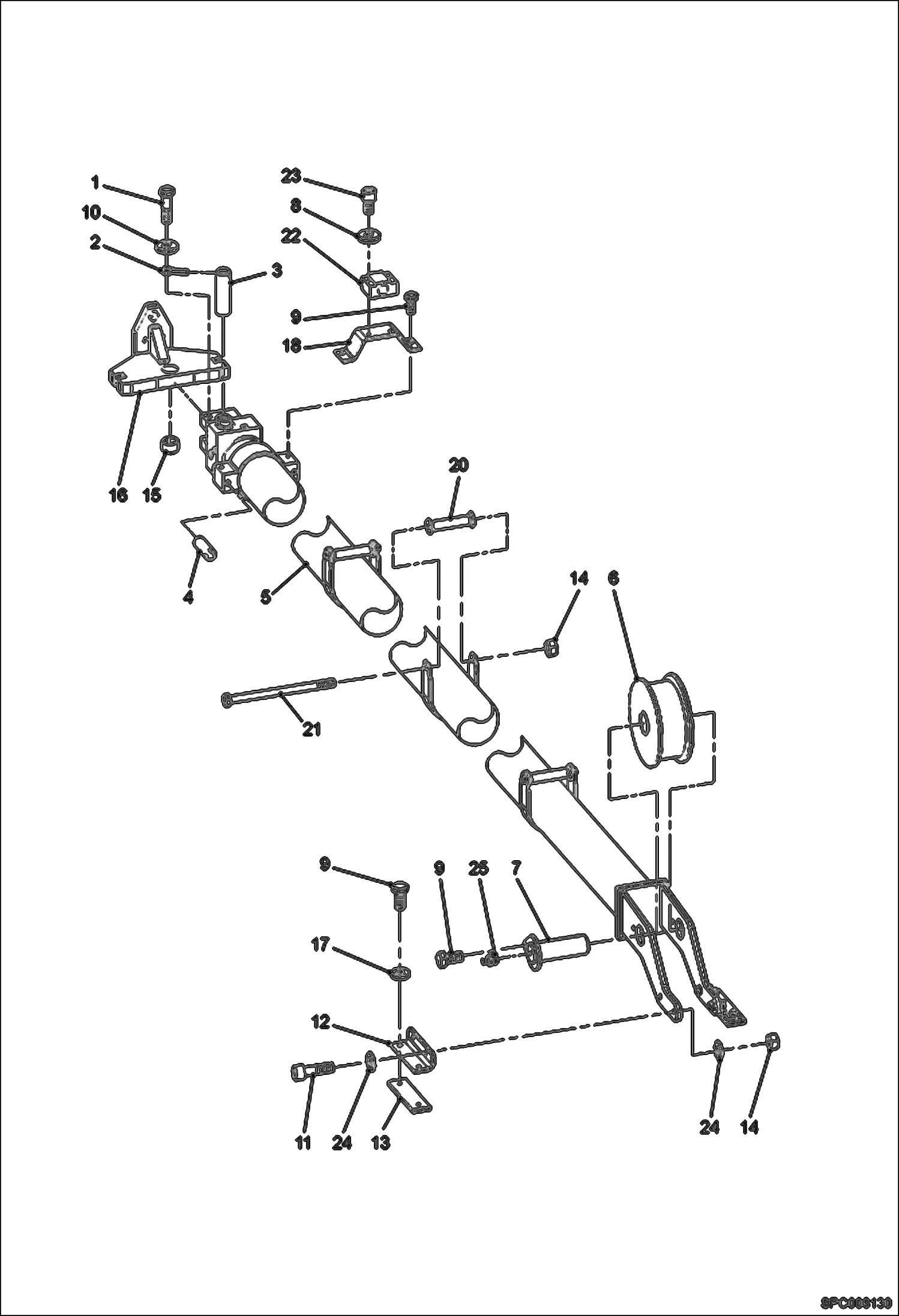 Схема запчастей Bobcat VR723 - TELESCOPE CYLINDER INSTALLATION (S/N 366011001 - 12000, 366111001 - 12000) HYDRAULIC SYSTEM