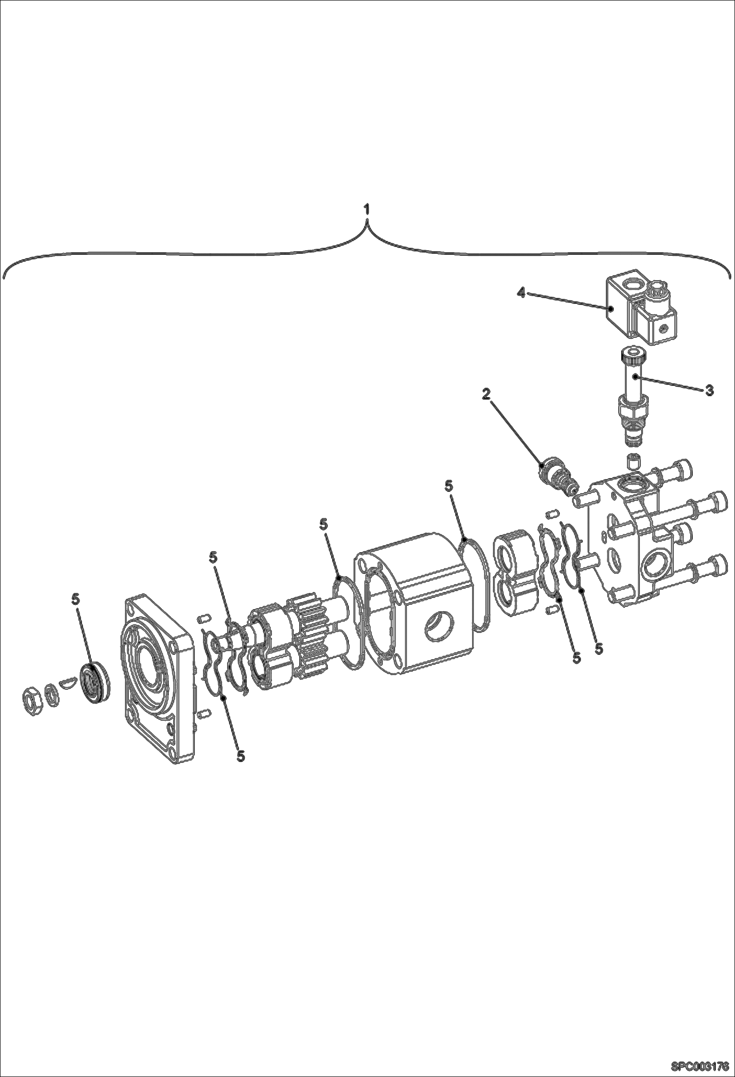 Схема запчастей Bobcat T2556 - HYDRAULIC MOTOR (#6916976) (For cooler fan) HYDRAULIC SYSTEM