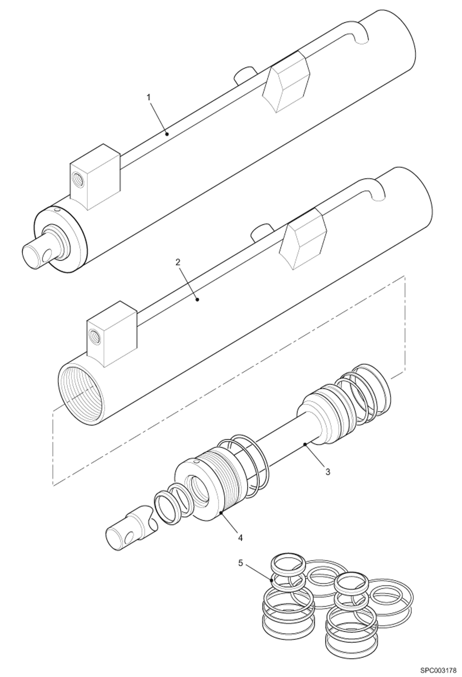 Схема запчастей Bobcat T35120SL - QUICK ATTACH CYLINDER HYDRAULIC SYSTEM