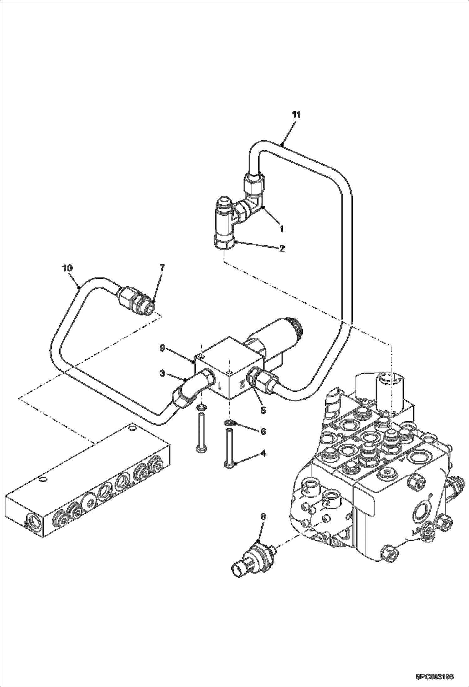 Схема запчастей Bobcat V417 - HYDRAULIC CIRCUITRY (Boom Float) (S/N A7MK11001 & Above) HYDRAULIC SYSTEM