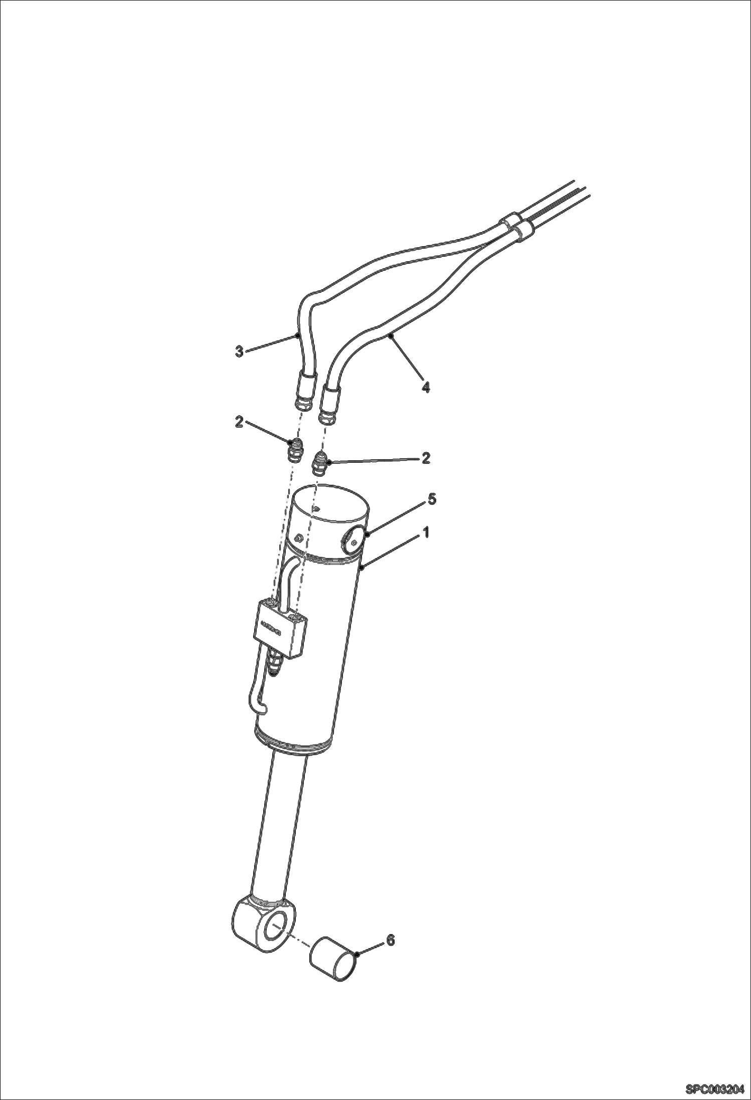 Схема запчастей Bobcat V417 - HYDRAULIC CIRCUITRY (Tilt Cylinder) HYDRAULIC SYSTEM