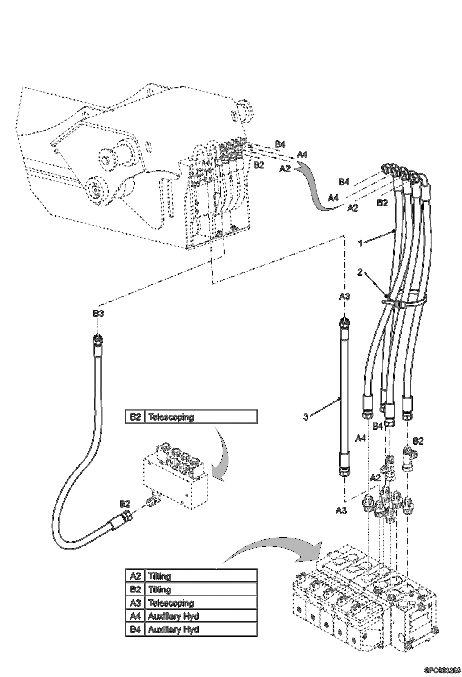 Схема запчастей Bobcat T35120SL - BOOM HYDRAULIC SUPPLY HYDRAULIC SYSTEM