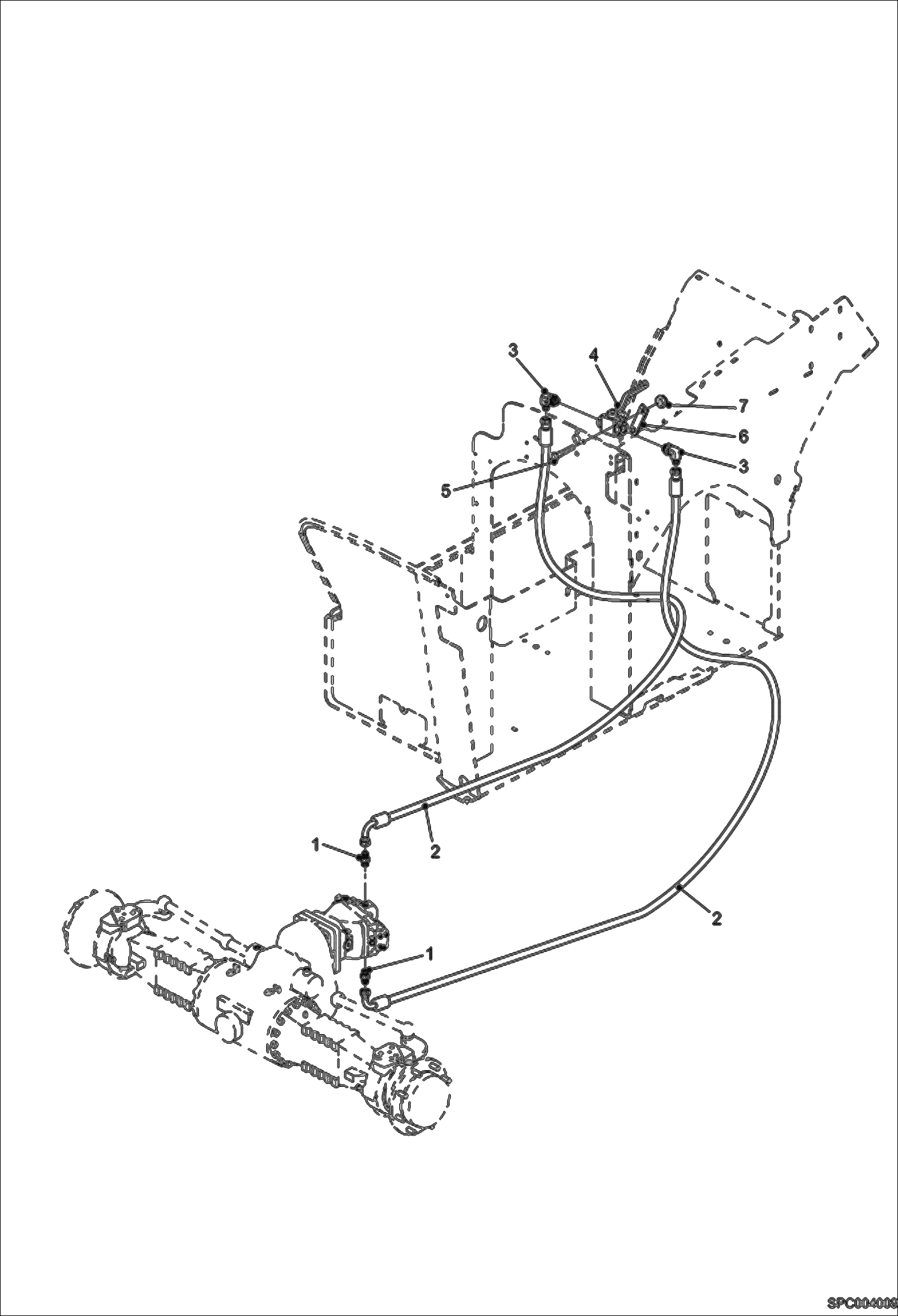 Схема запчастей Bobcat V723 - TOW VALVE INSTALLATION HYDROSTATIC SYSTEM