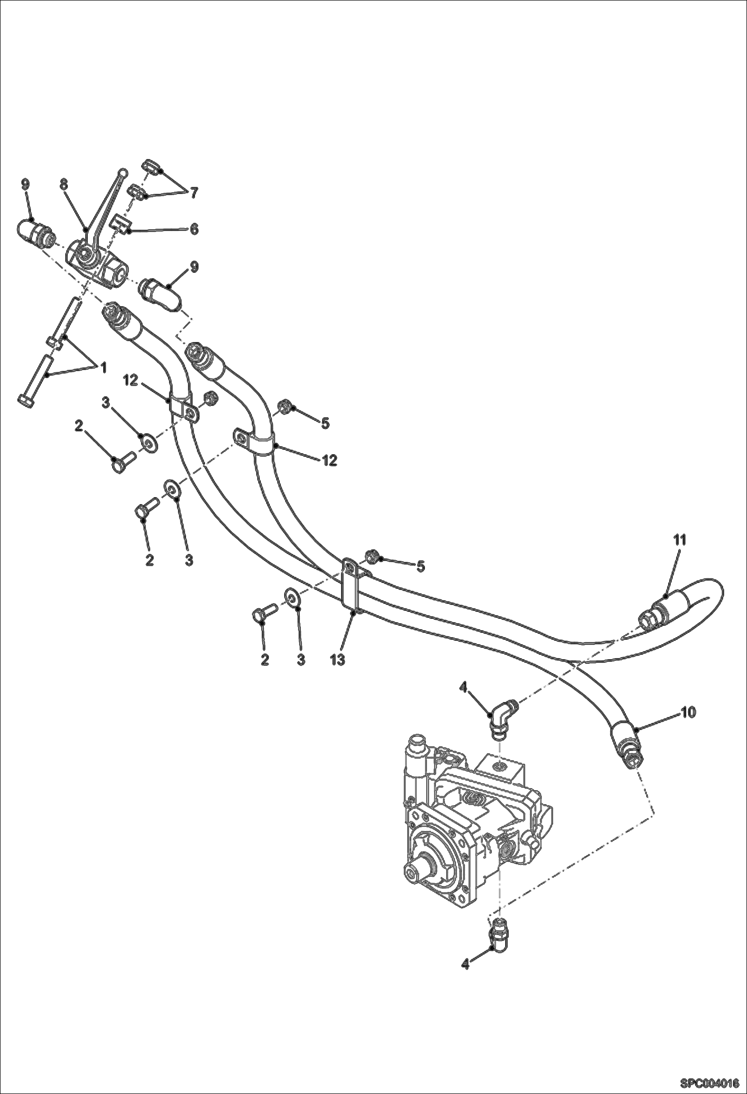 Схема запчастей Bobcat V417 - TOW VALVE INSTALLATION HYDROSTATIC SYSTEM