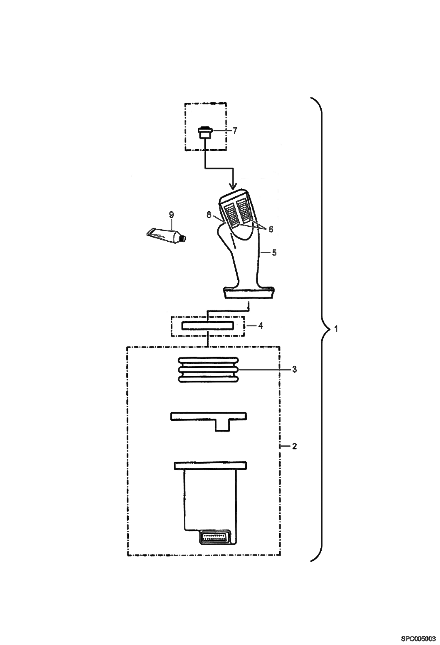 Схема запчастей Bobcat T40140 - JOYSTICK ELECTRICAL SYSTEM