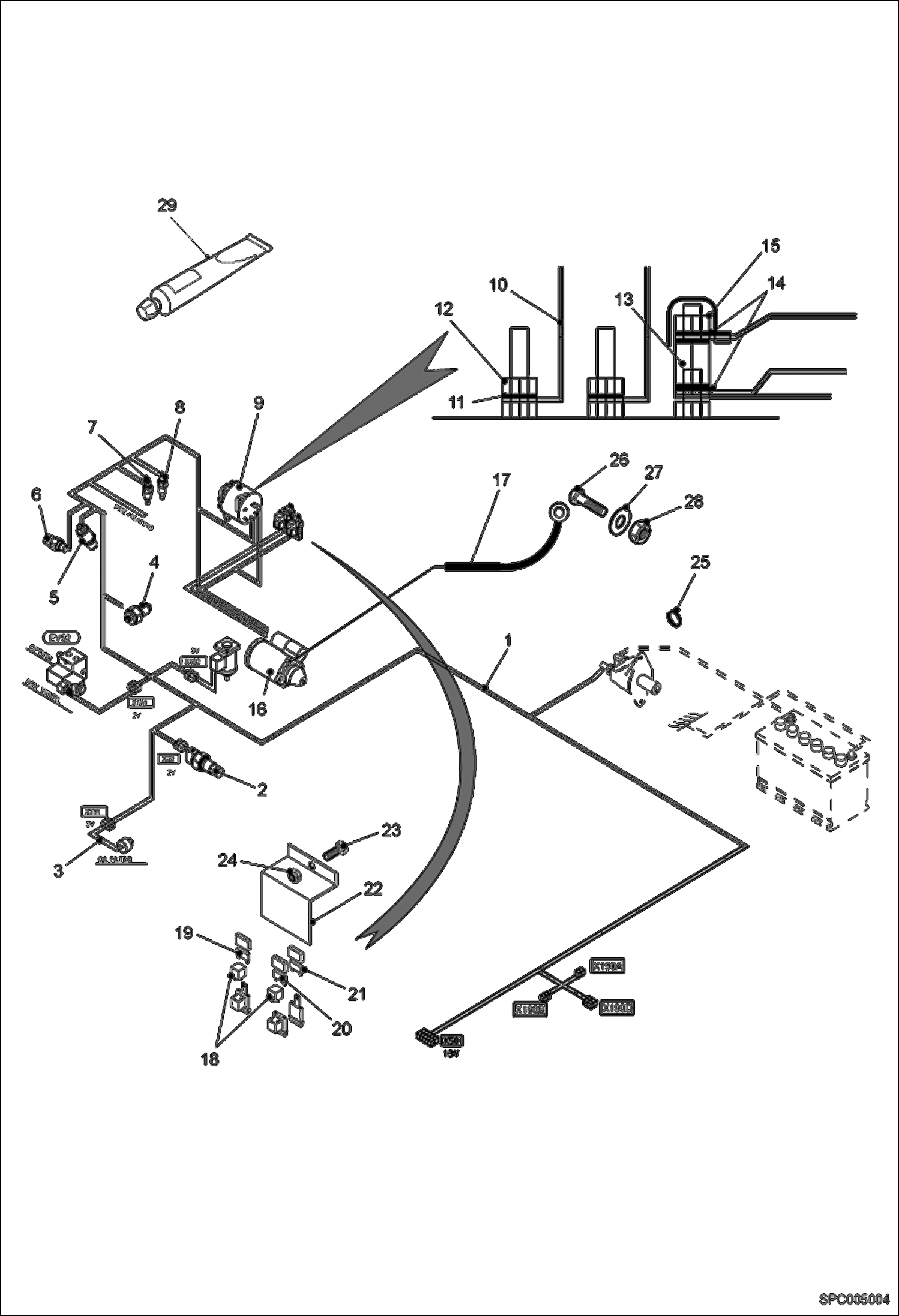 Схема запчастей Bobcat VR723 - ELECTRICAL CIRCUIT ENGINE ELECTRICAL SYSTEM