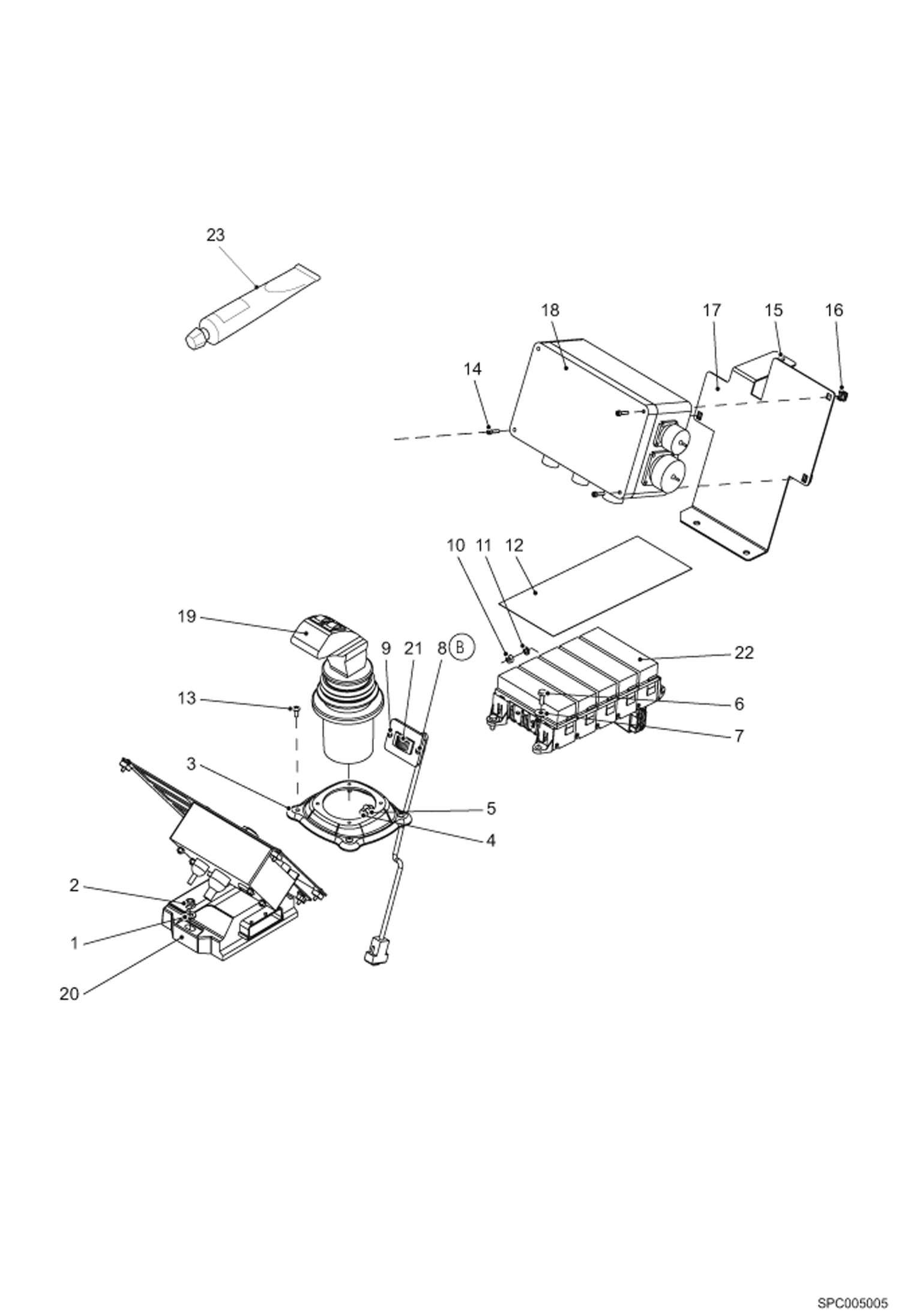 Схема запчастей Bobcat T40140 - JOYSTICK / SUSMIC INSTALLATION ELECTRICAL SYSTEM