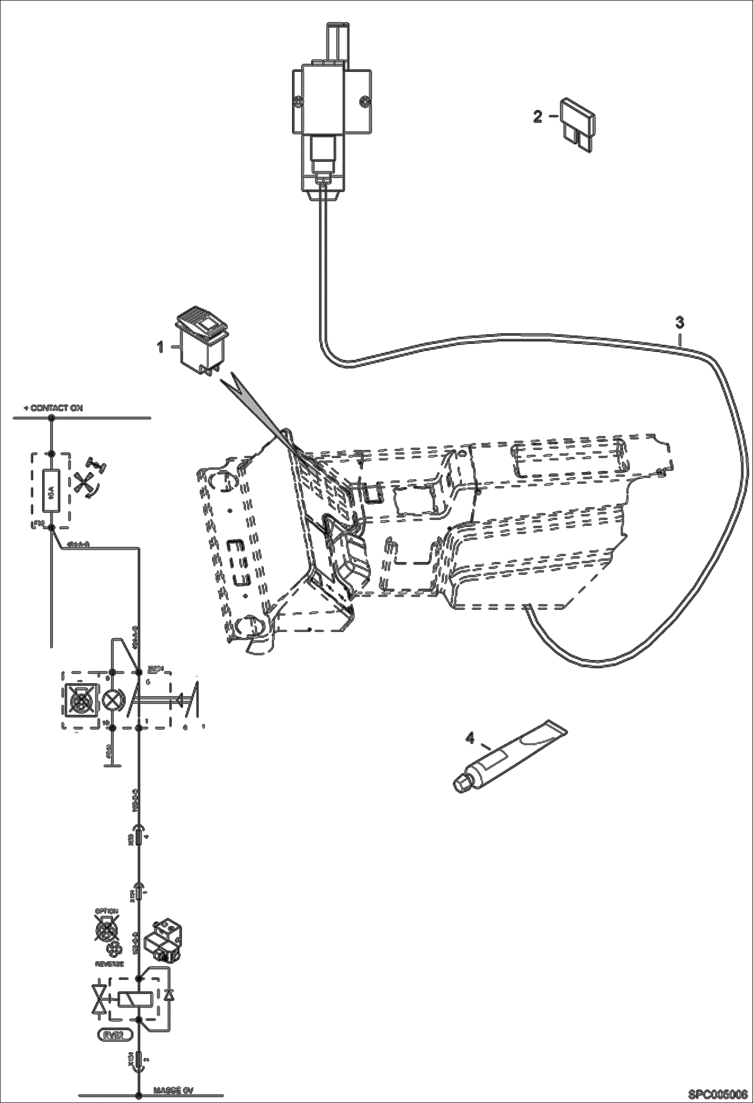 Схема запчастей Bobcat T3571L - FAN INVERTER ELECTRICAL SYSTEM