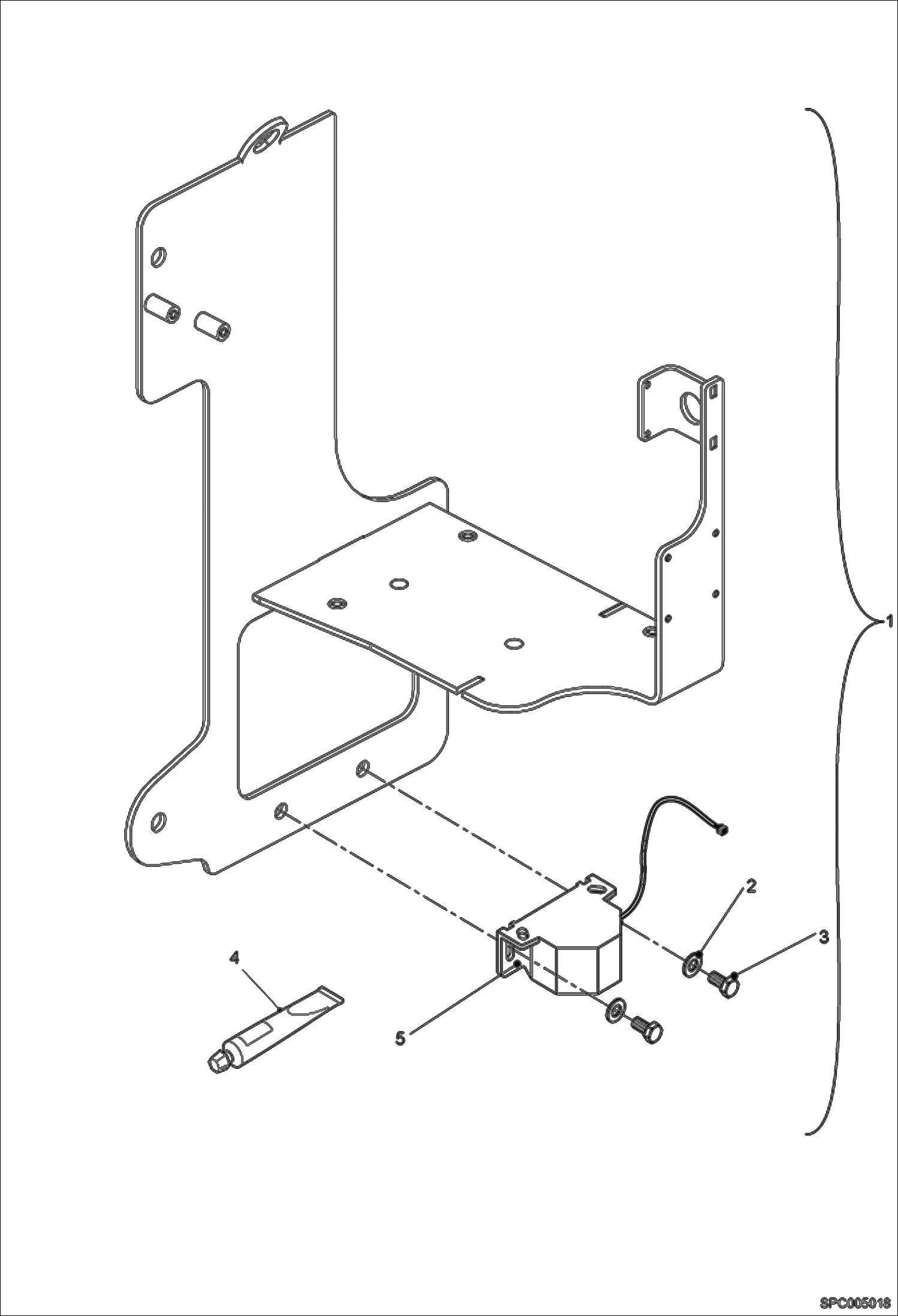 Схема запчастей Bobcat V723 - BACK-UP ALARM (S/N A8HL11001 & Above, A8HP11001 & Above) ELECTRICAL SYSTEM