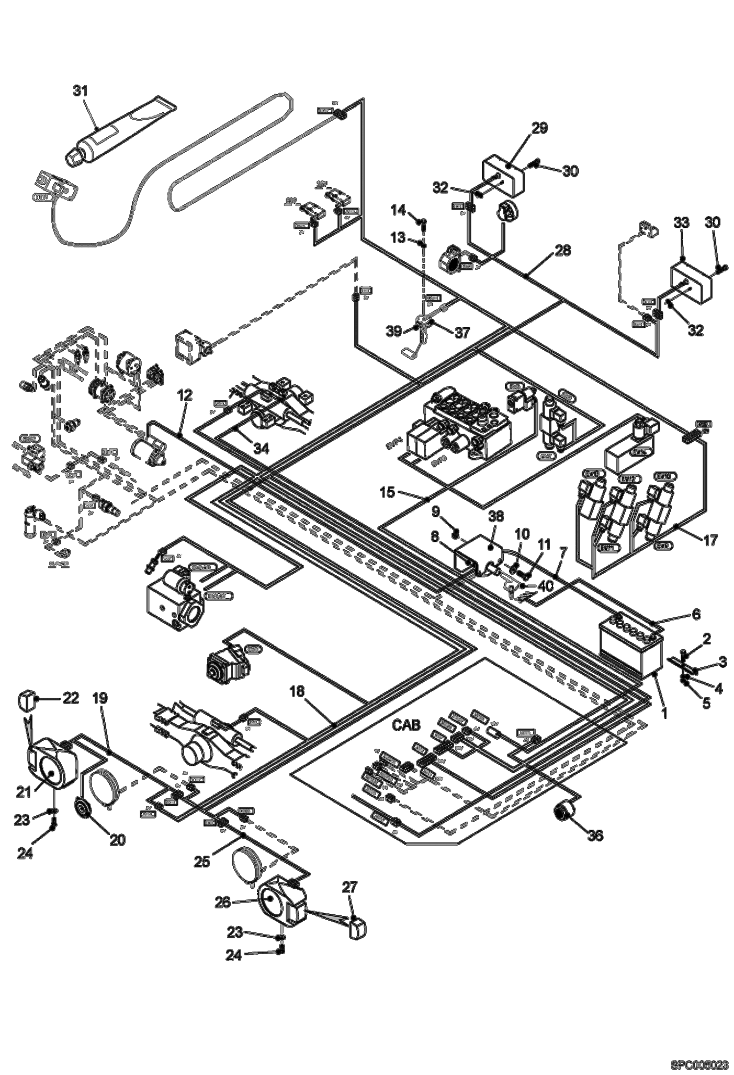 Схема запчастей Bobcat T2566 - ELECTRICAL CIRCUIT CHASSIS ELECTRICAL SYSTEM