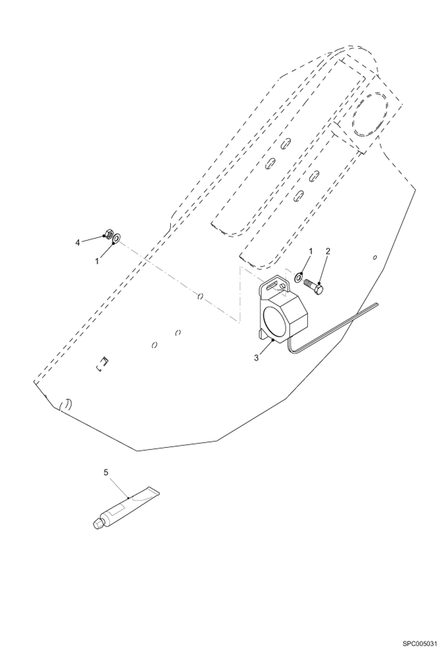 Схема запчастей Bobcat V518 - REAR SOUND SIGNAL (S/N 367612001 & Above) ELECTRICAL SYSTEM