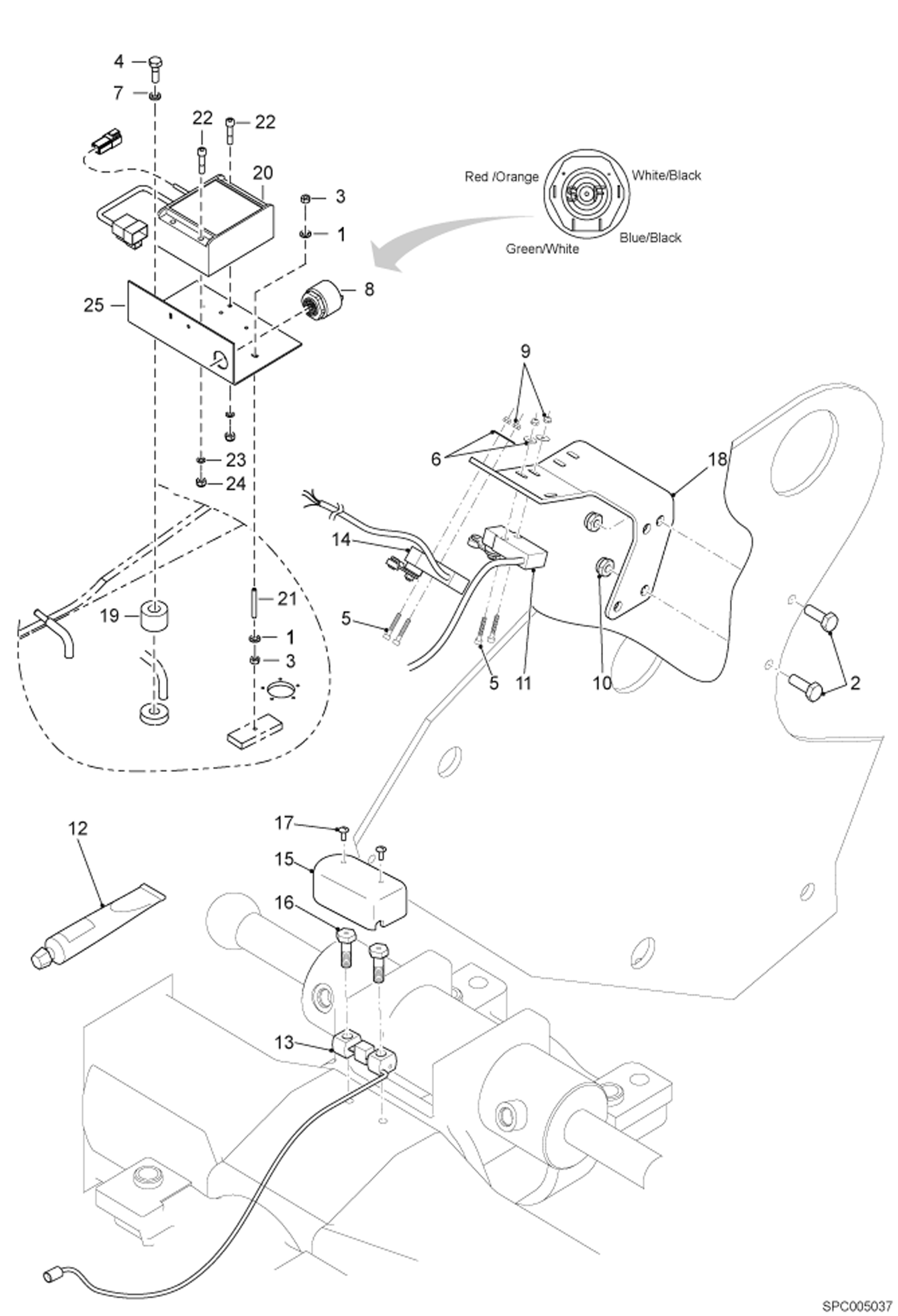 Схема запчастей Bobcat T35120SL - ELECTRIC CIRCUIT SECURITY (S/N A8GJ11001 - 14999, A8GV11001 - 14999) ELECTRICAL SYSTEM