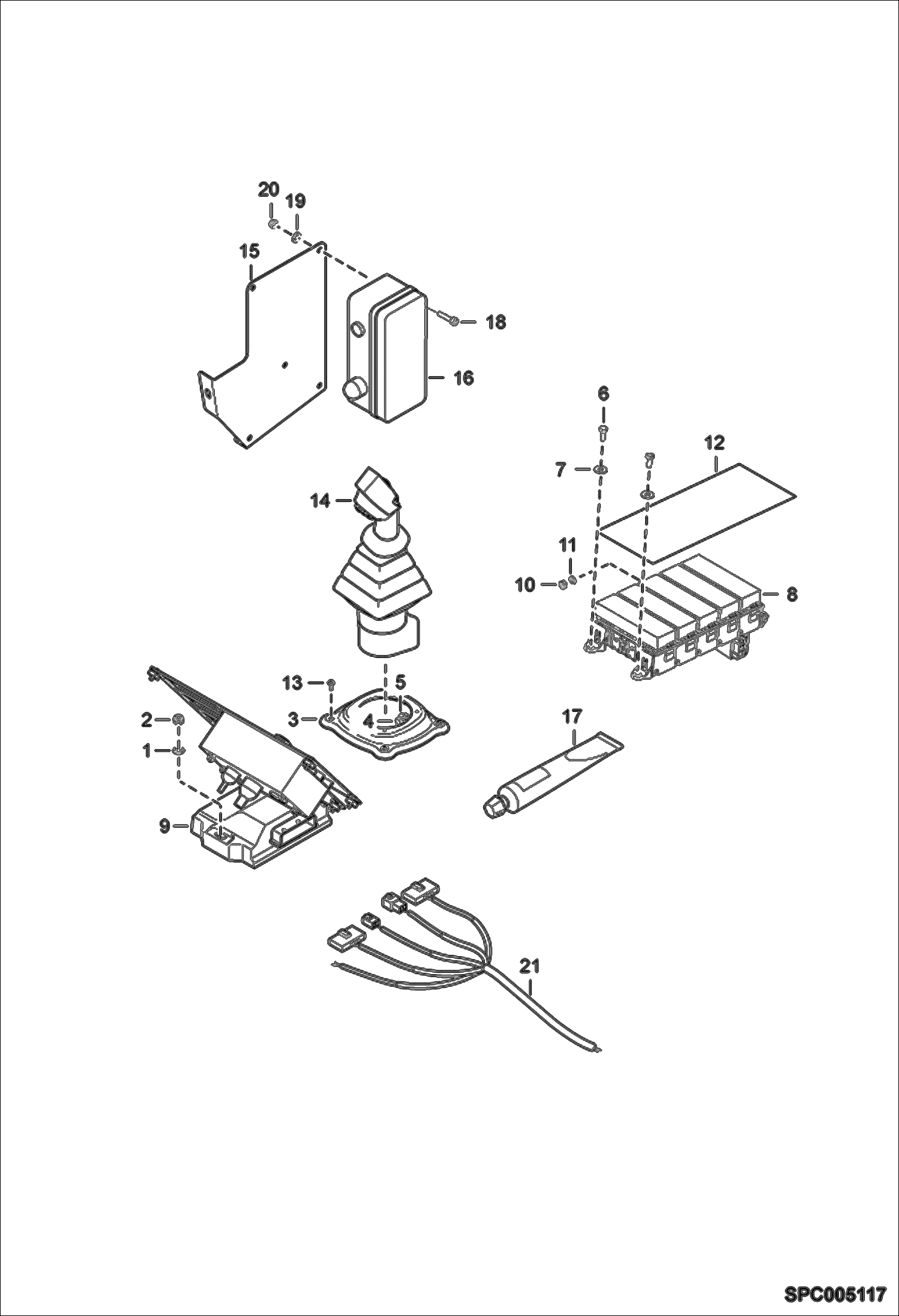 Схема запчастей Bobcat T35100L - TRANSMISSION CONTROL INSTALLATION (S/N A8HD11001 - 12000, A8GW11001 - 12000, A8GT11001 - 12000) ELECTRICAL SYSTEM