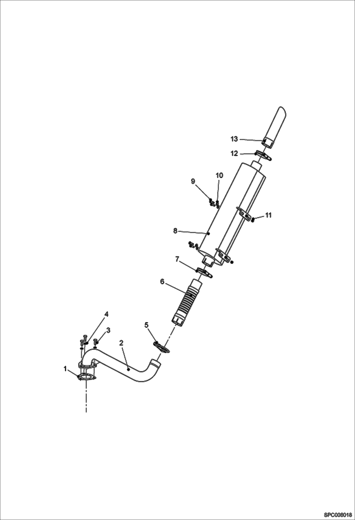 Схема запчастей Bobcat T40140 - EXHAUST SYSTEM POWER UNIT